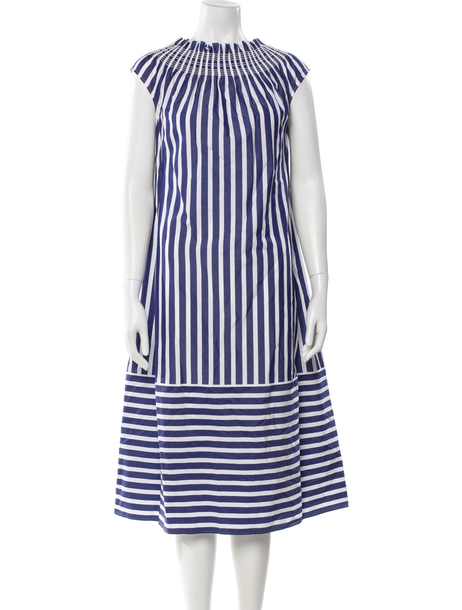 Adeam Striped Midi Length Dress w/ Tags