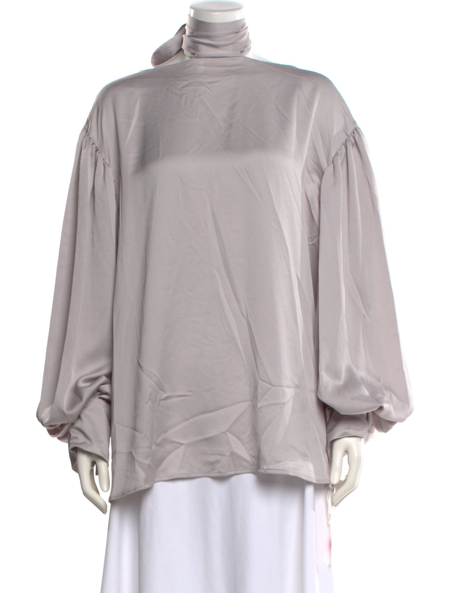 Adeam Mock Neck Long Sleeve Sweatshirt