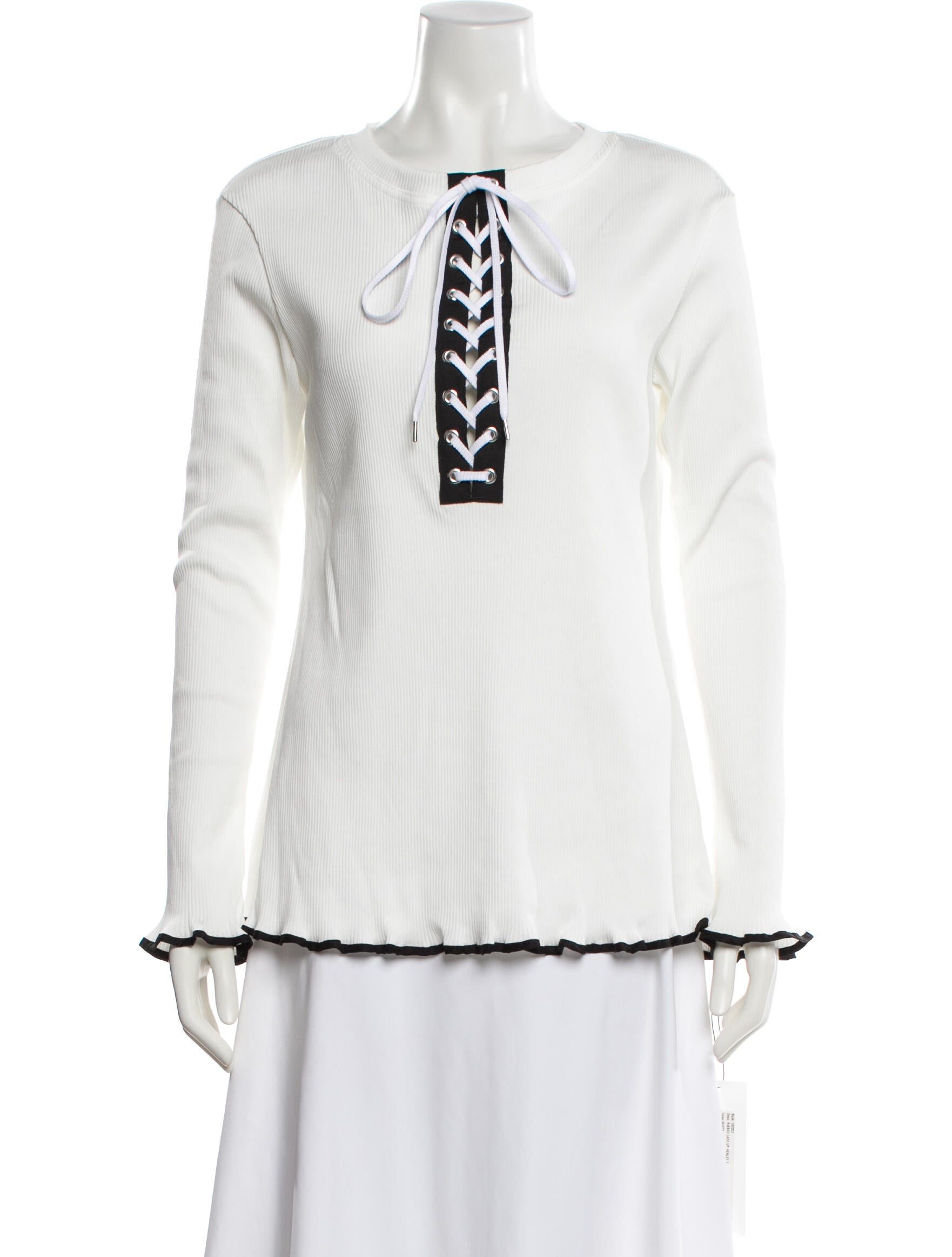 Adeam Crew Neck Long Sleeve Top