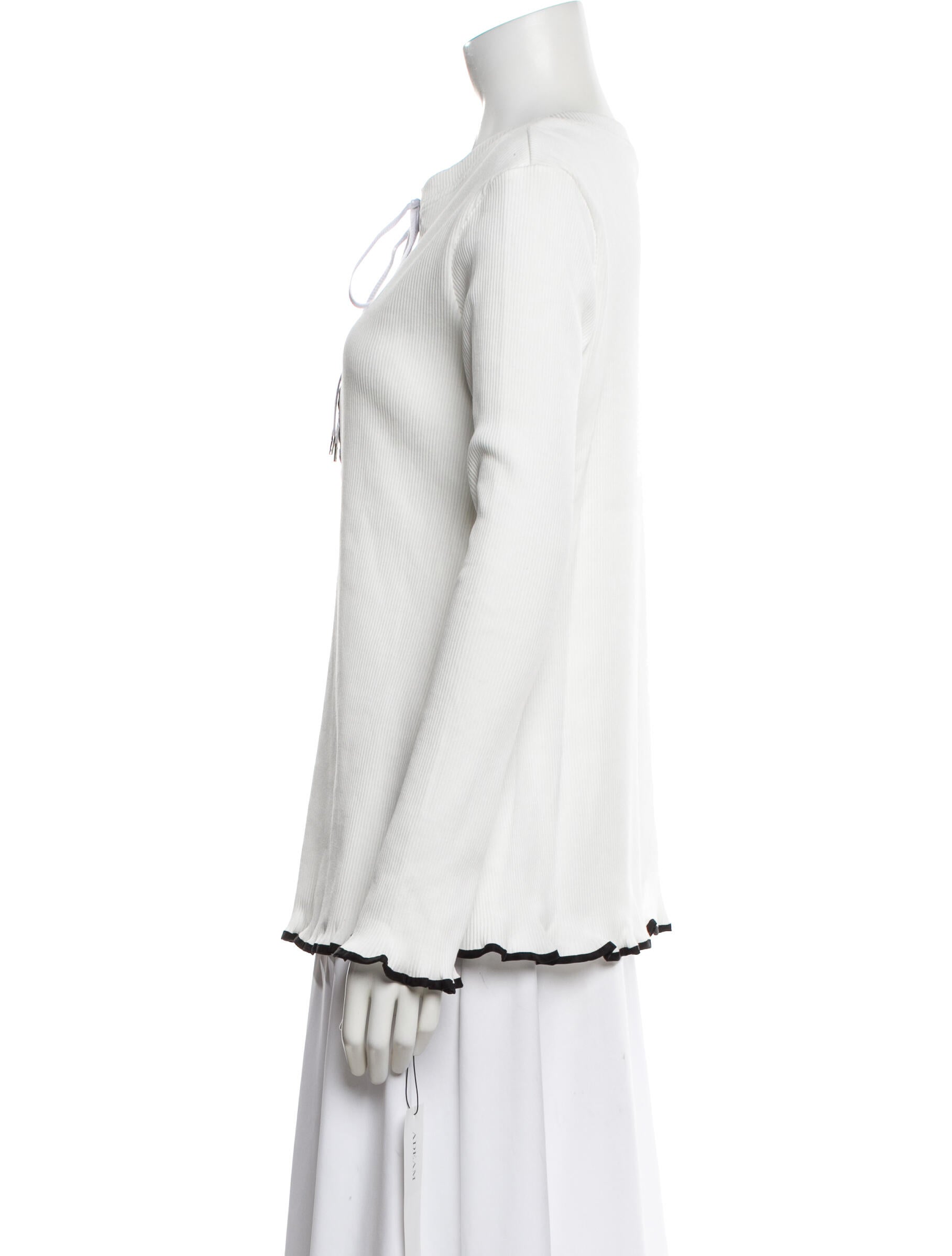 Adeam Crew Neck Long Sleeve Top