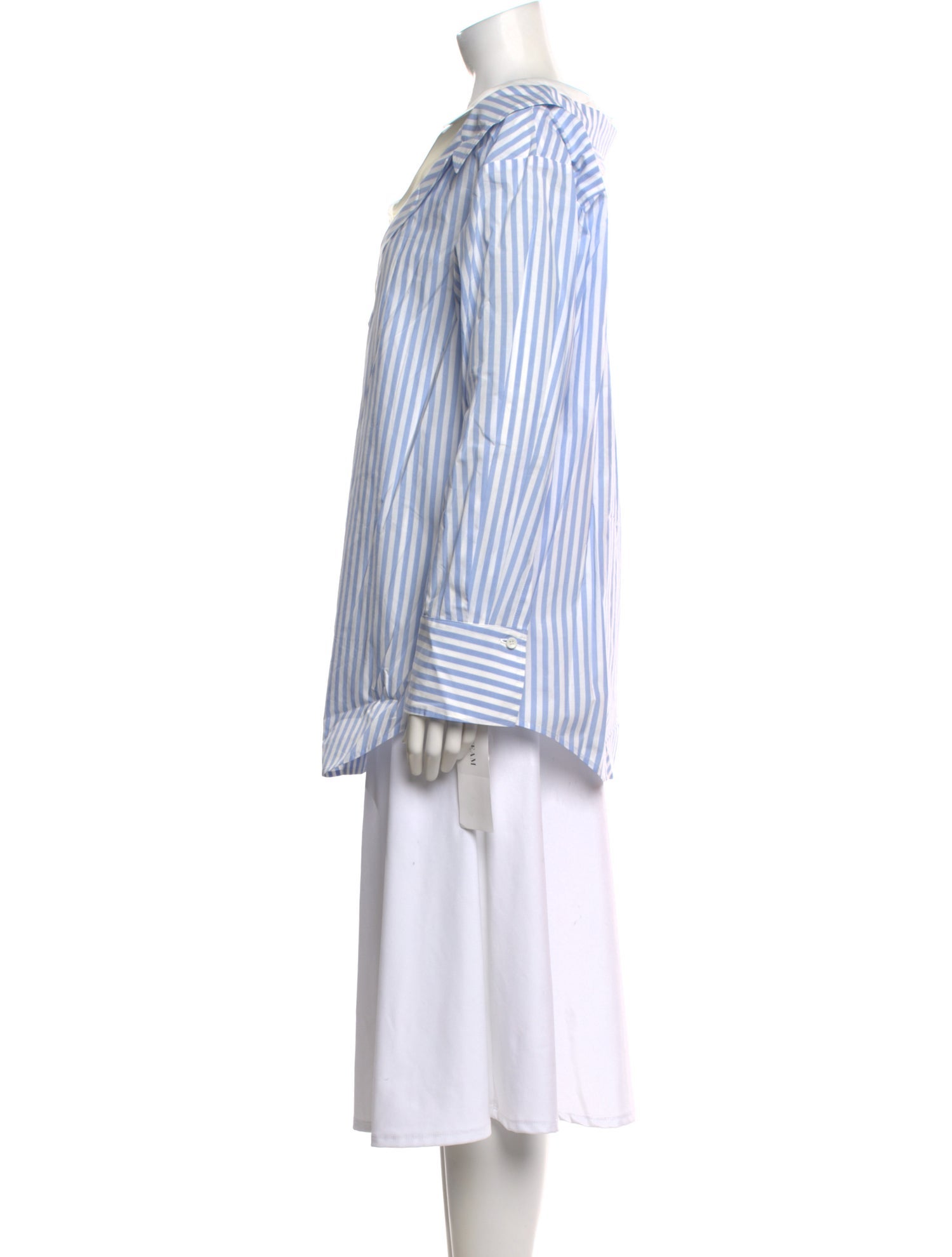 Adeam Striped V-Neck Tunic