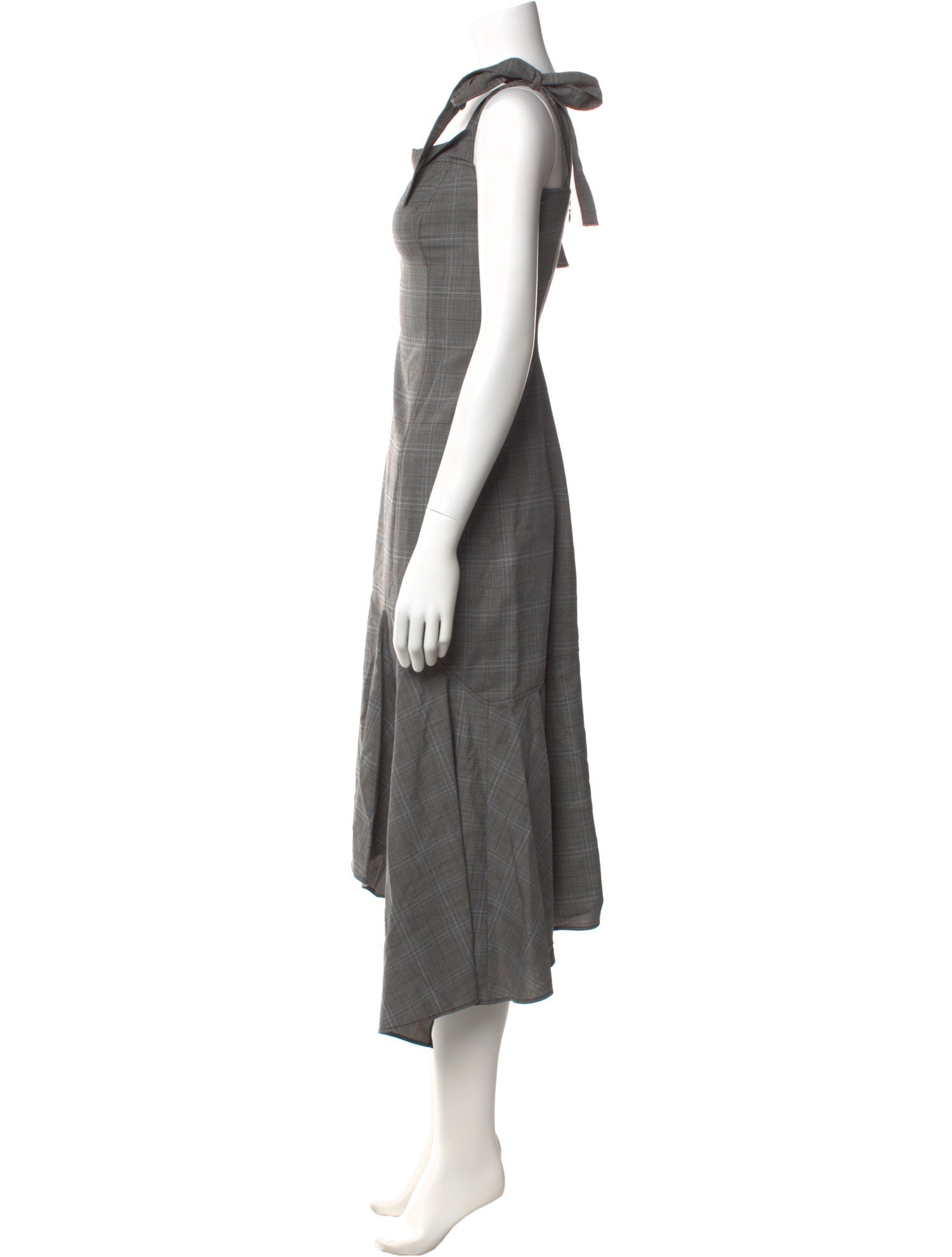 Adeam Square Neckline Long Dress