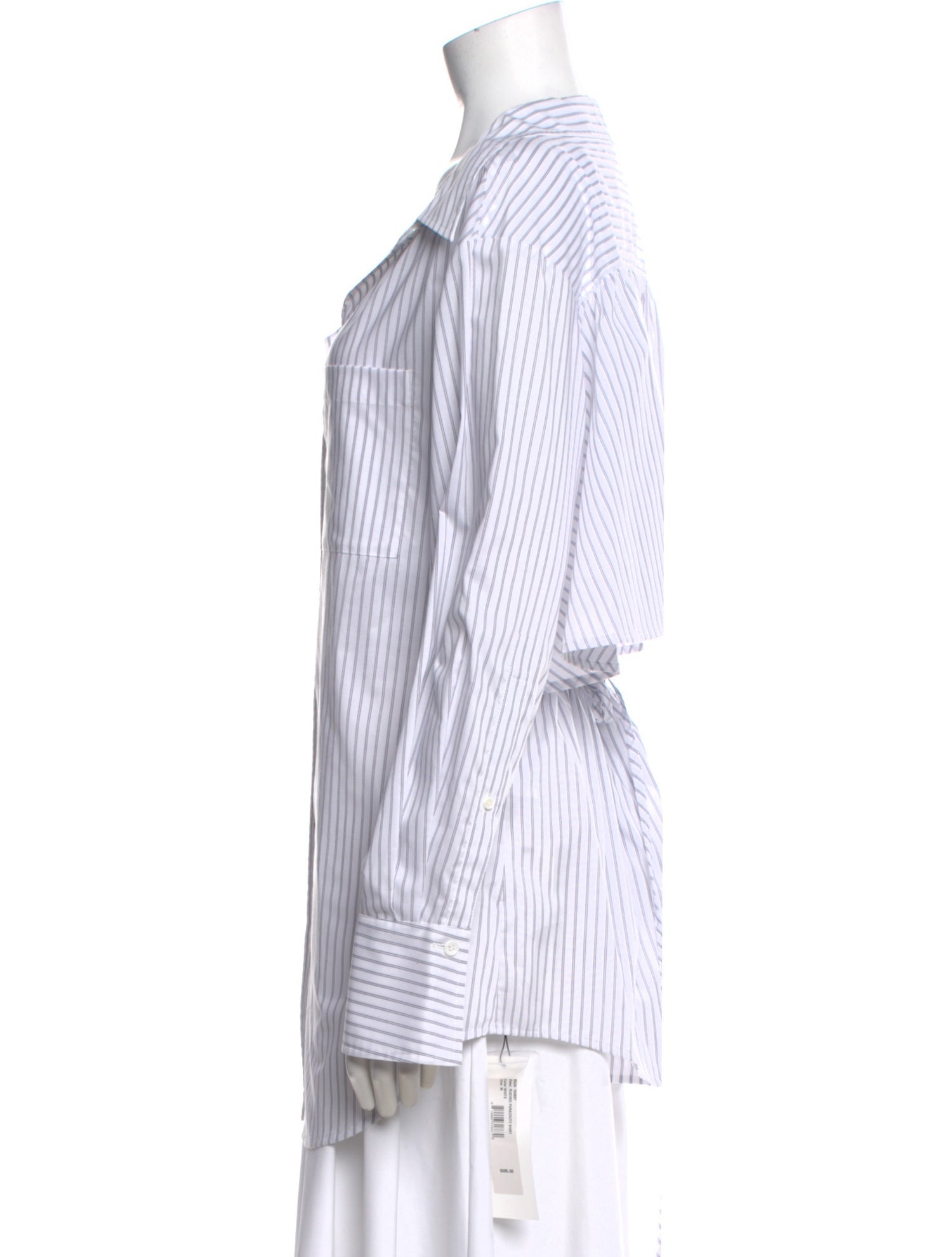 Adeam Striped Long Sleeve Blouse
