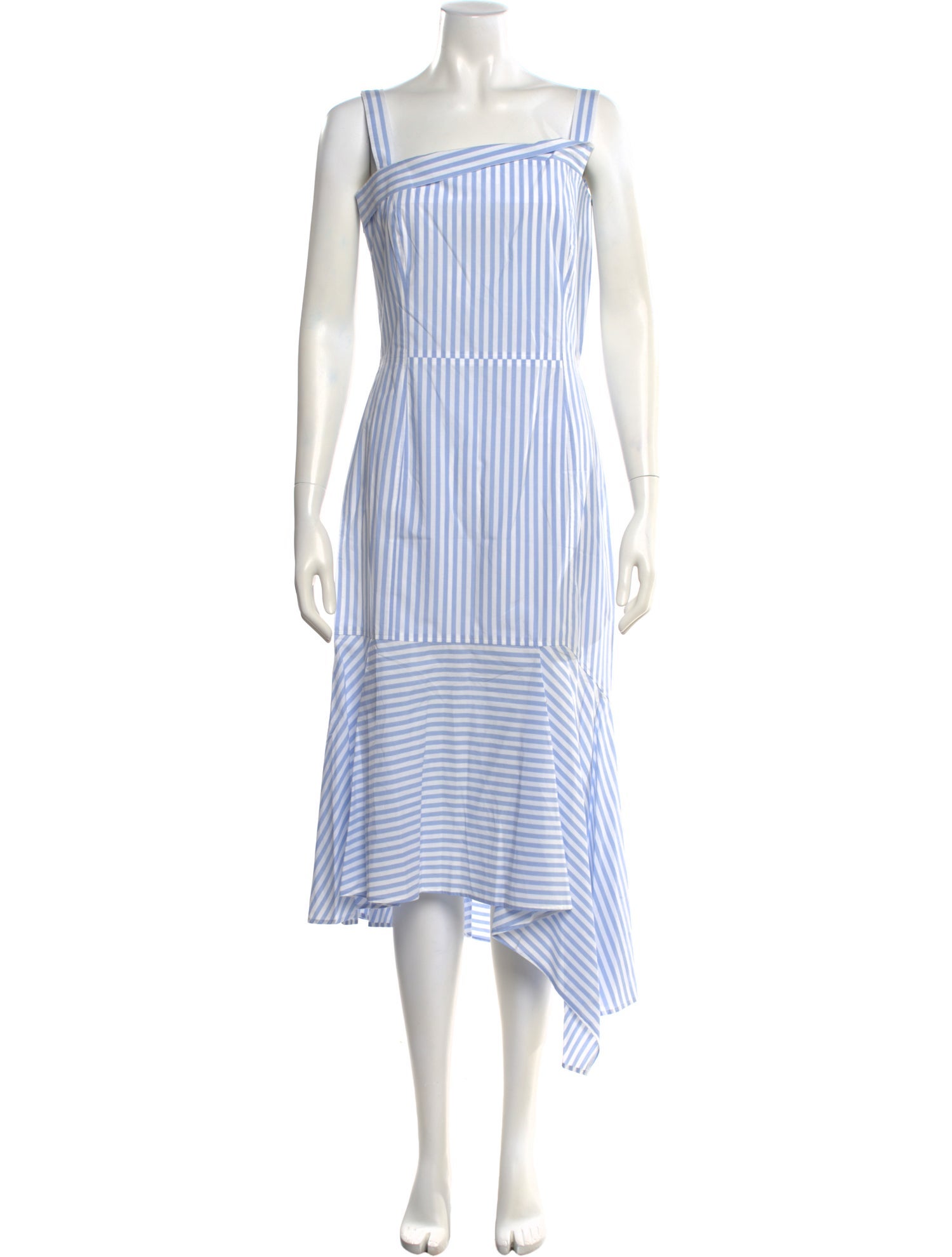 Adeam Striped Long Dress