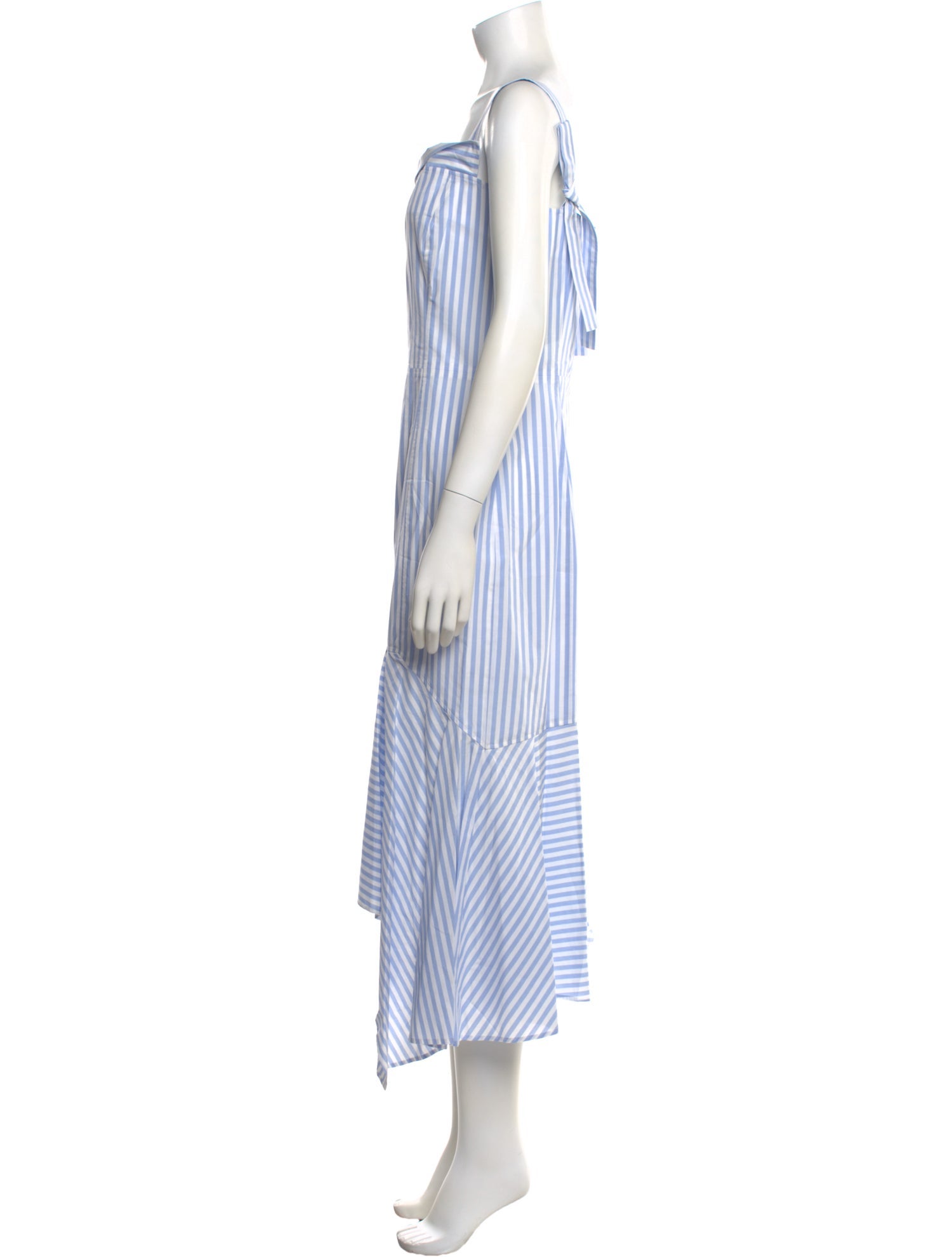 Adeam Striped Long Dress