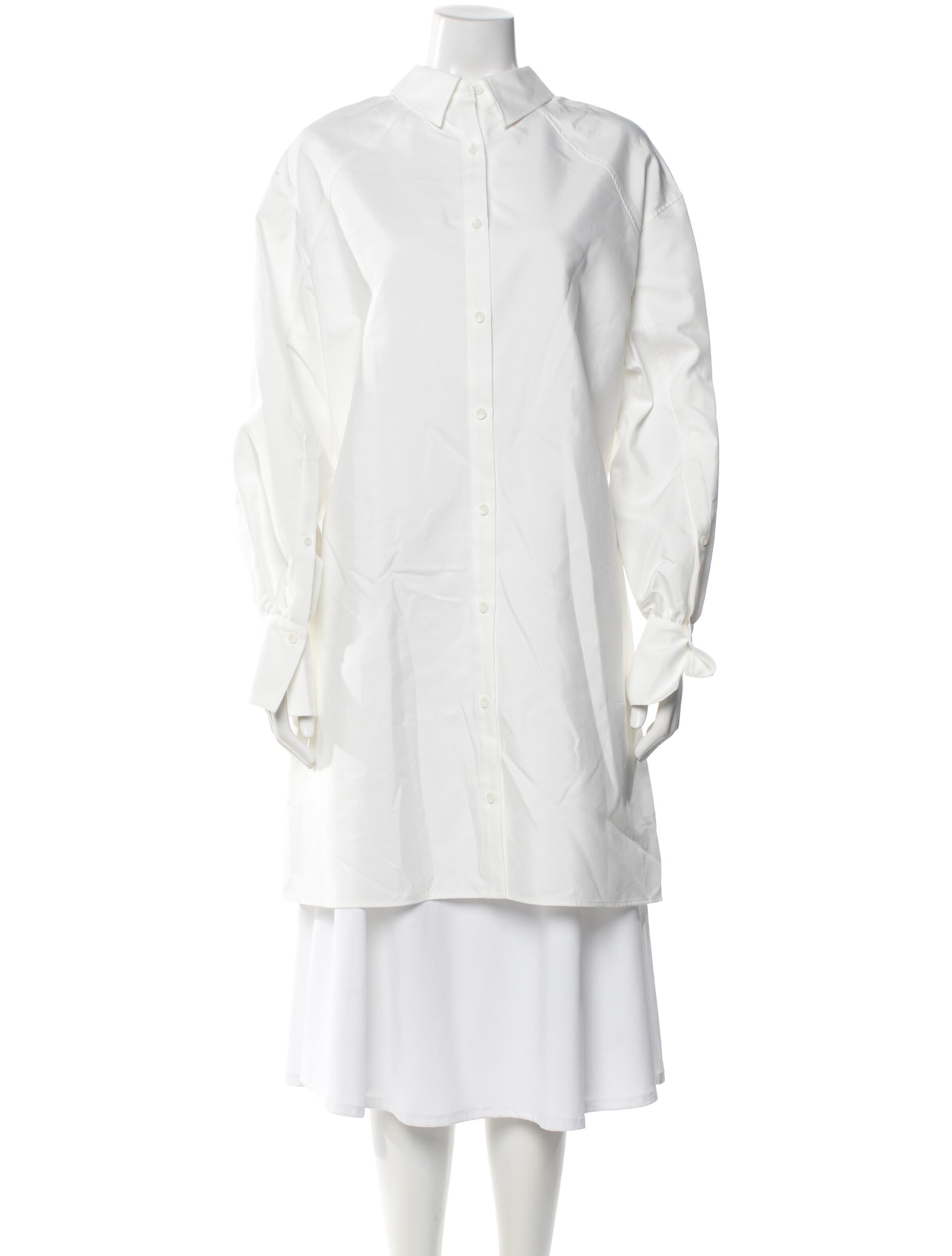 Adeam Long Sleeve Button-Up Top