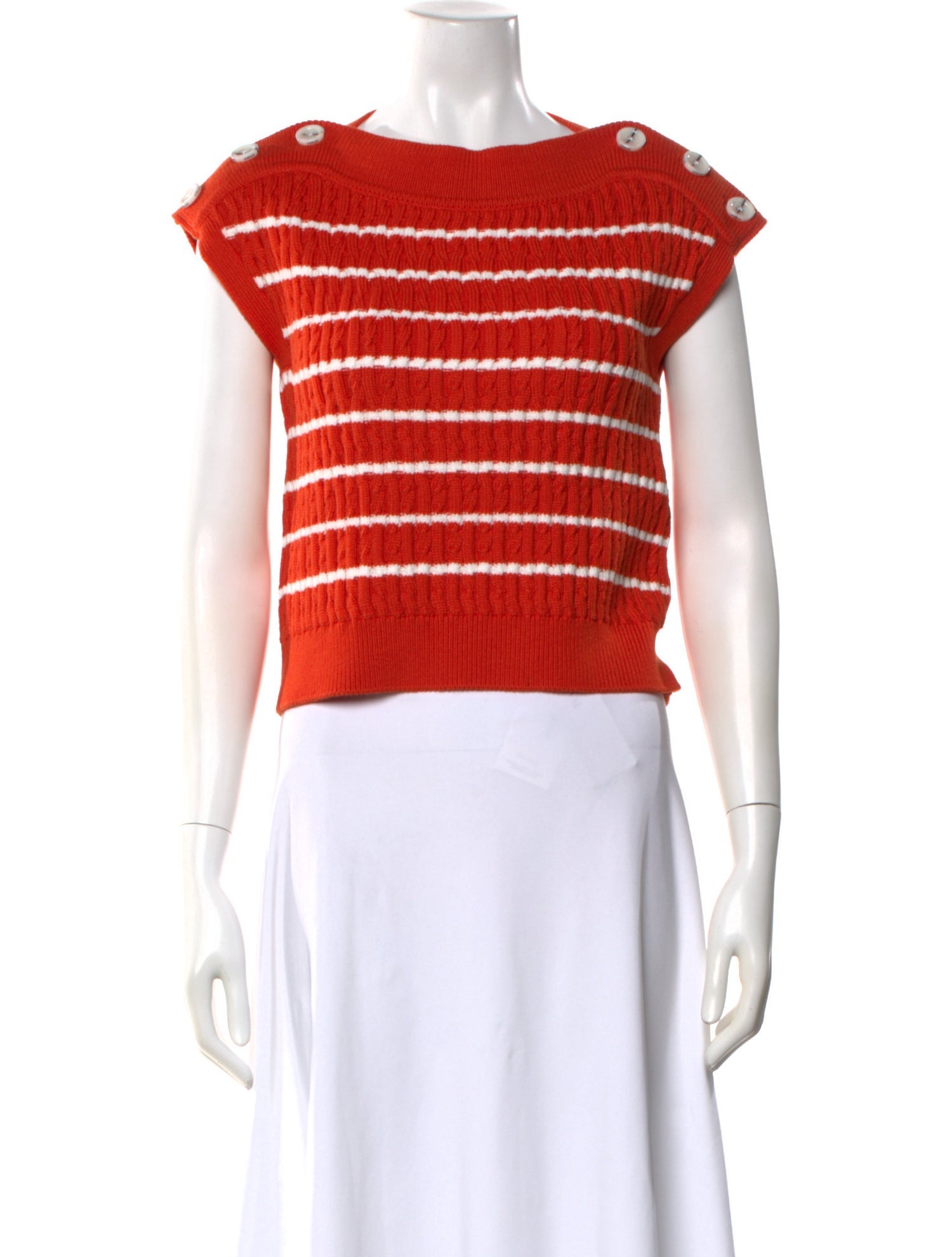 Adeam Striped Bateau Neckline Sweater w/ Tags