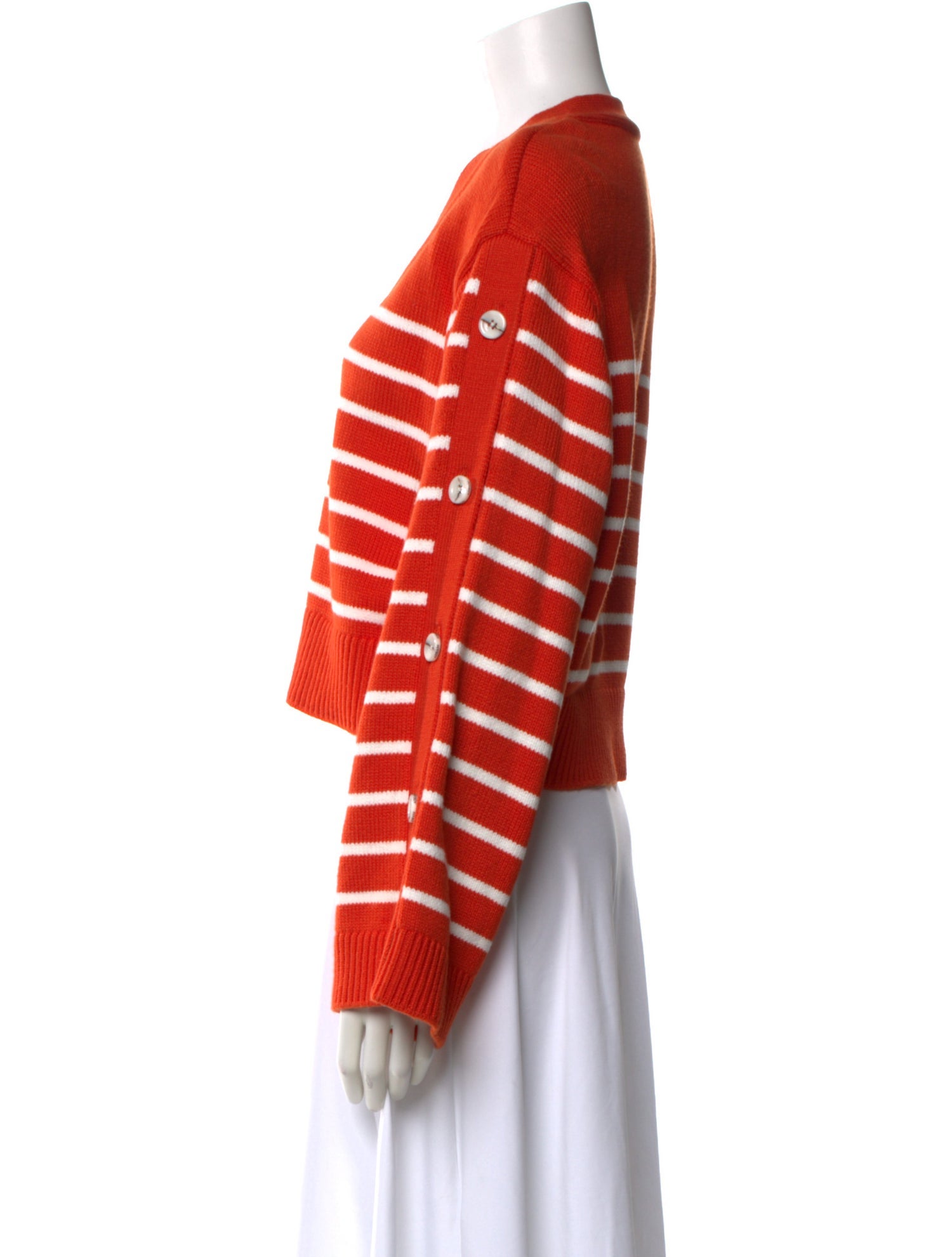 Adeam Striped V-Neck Sweater w/ Tags