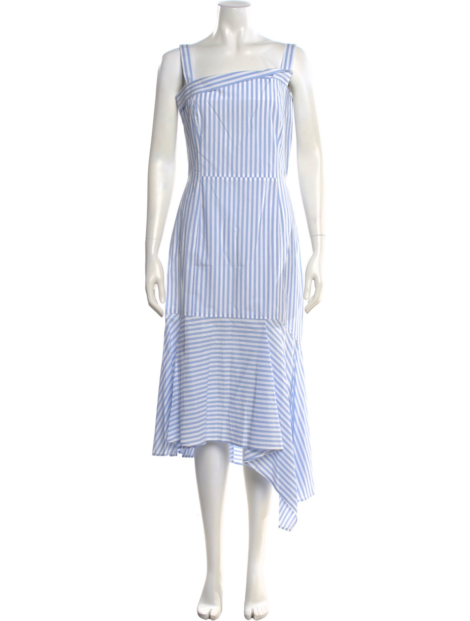 Adeam Striped Long Dress