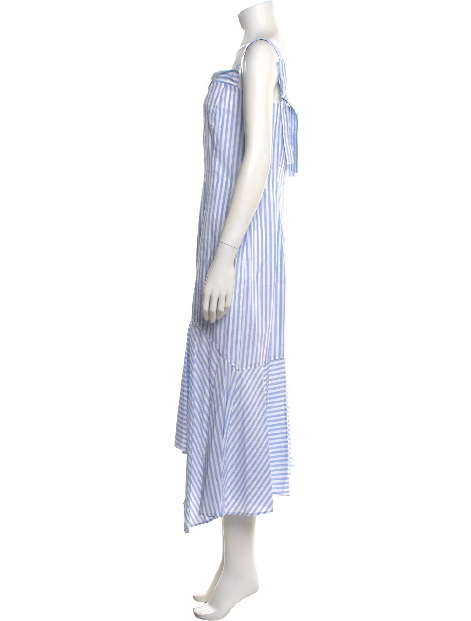 Adeam Striped Long Dress