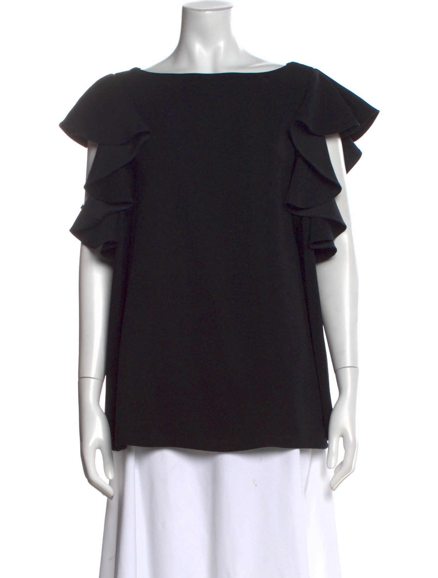 Adeam Bateau Neckline Short Sleeve Top