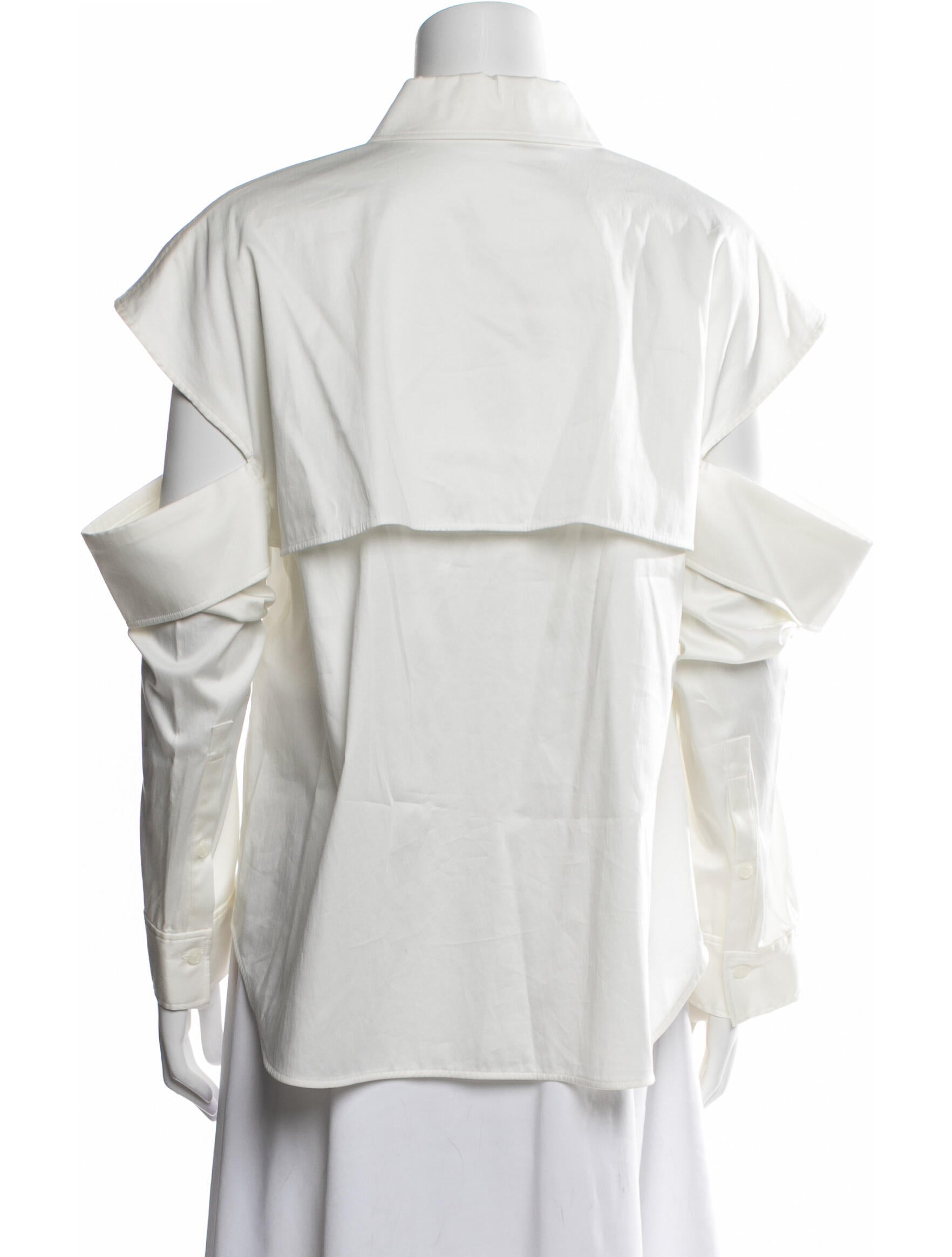 Adeam Long Sleeve Button-Up Top