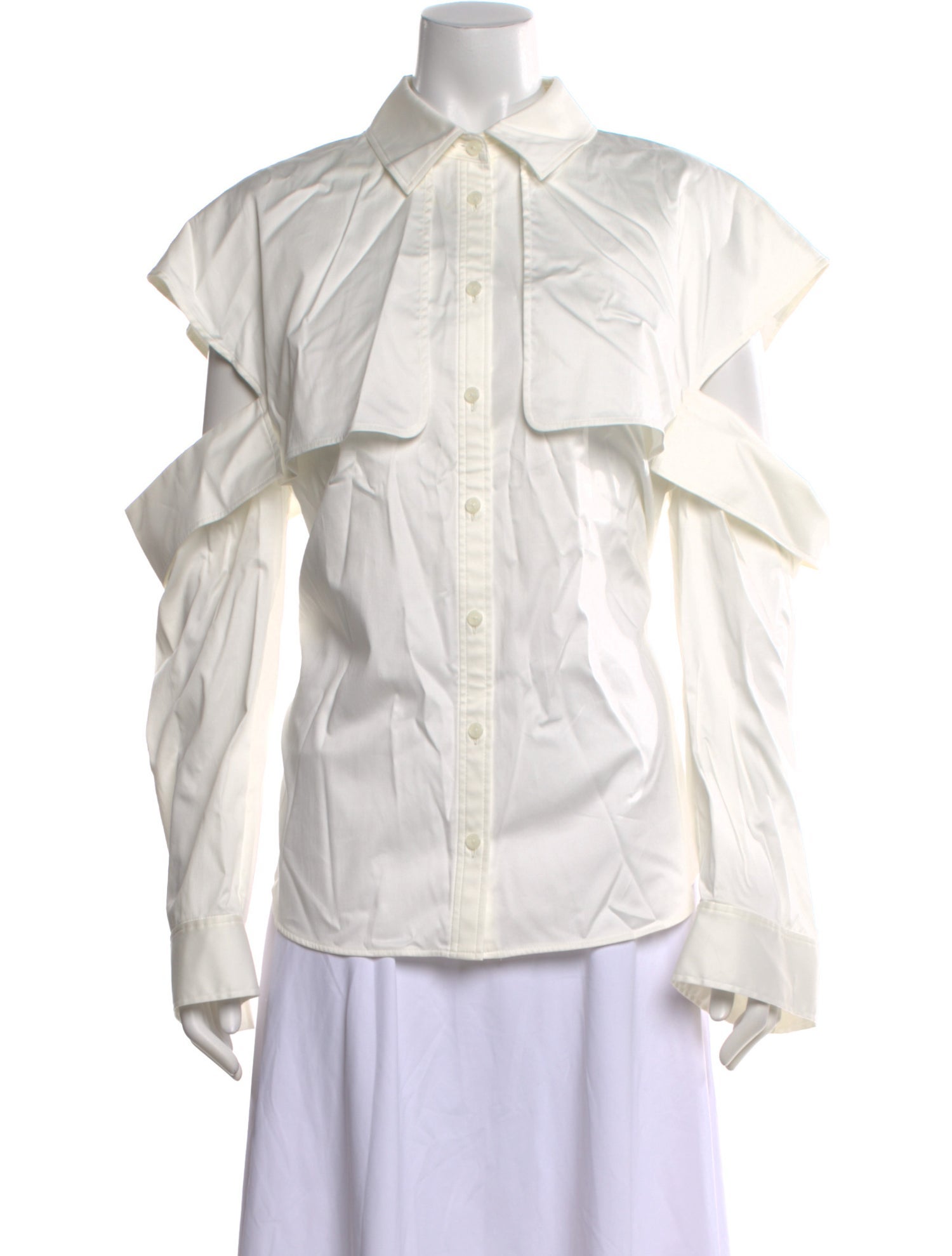 Adeam Long Sleeve Button-Up Top