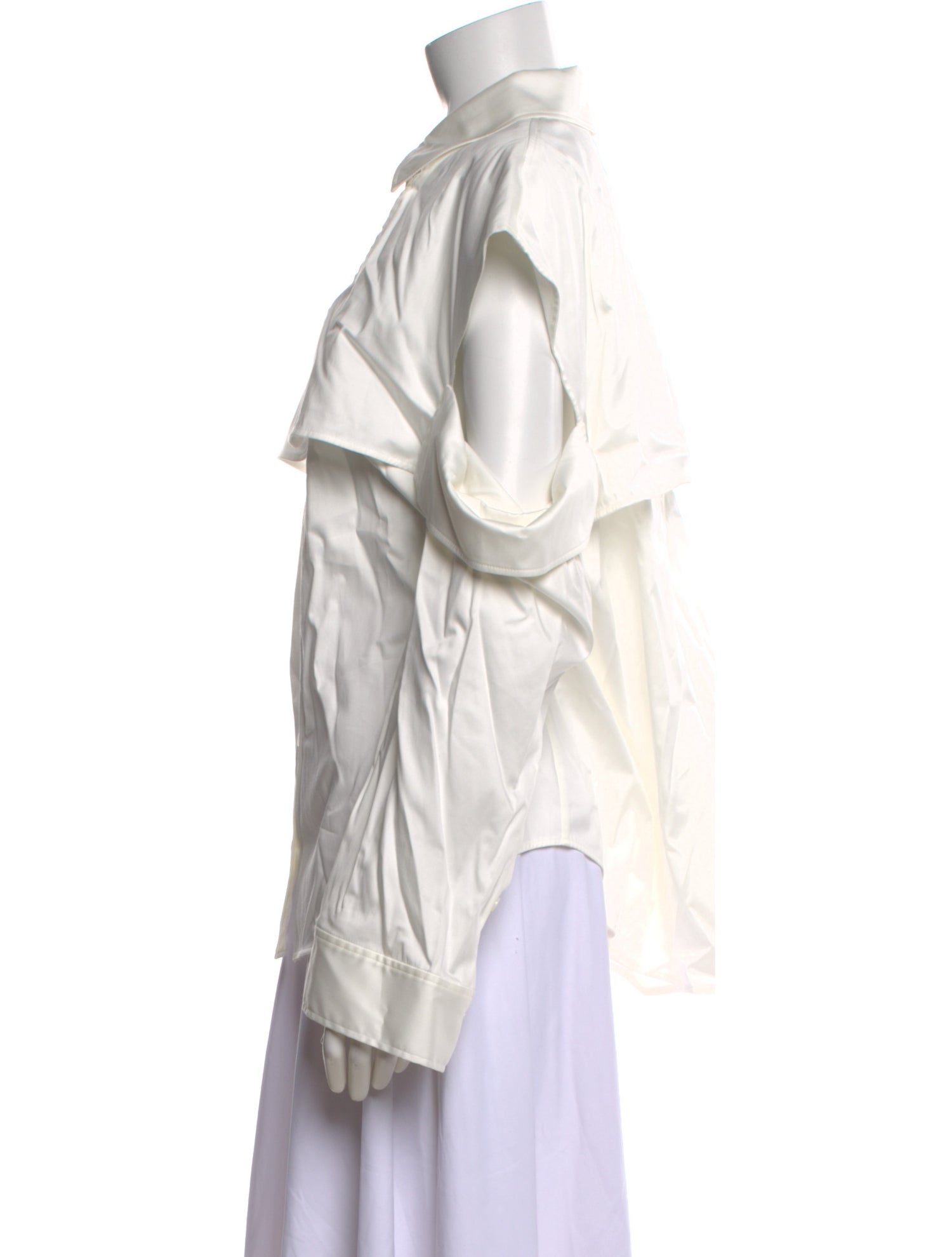 Adeam Long Sleeve Button-Up Top