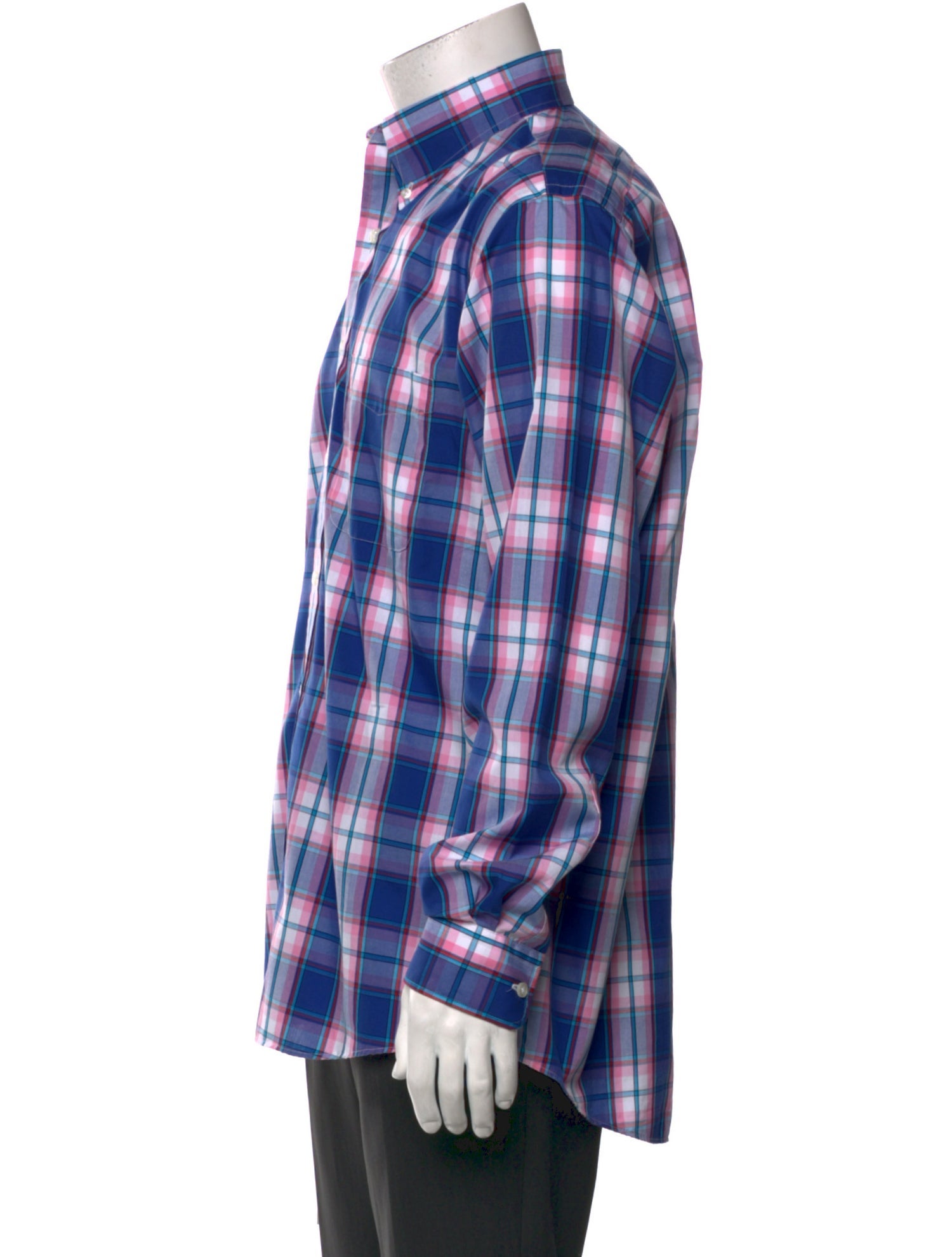 Allen Edmonds Plaid Print Long Sleeve Shirt