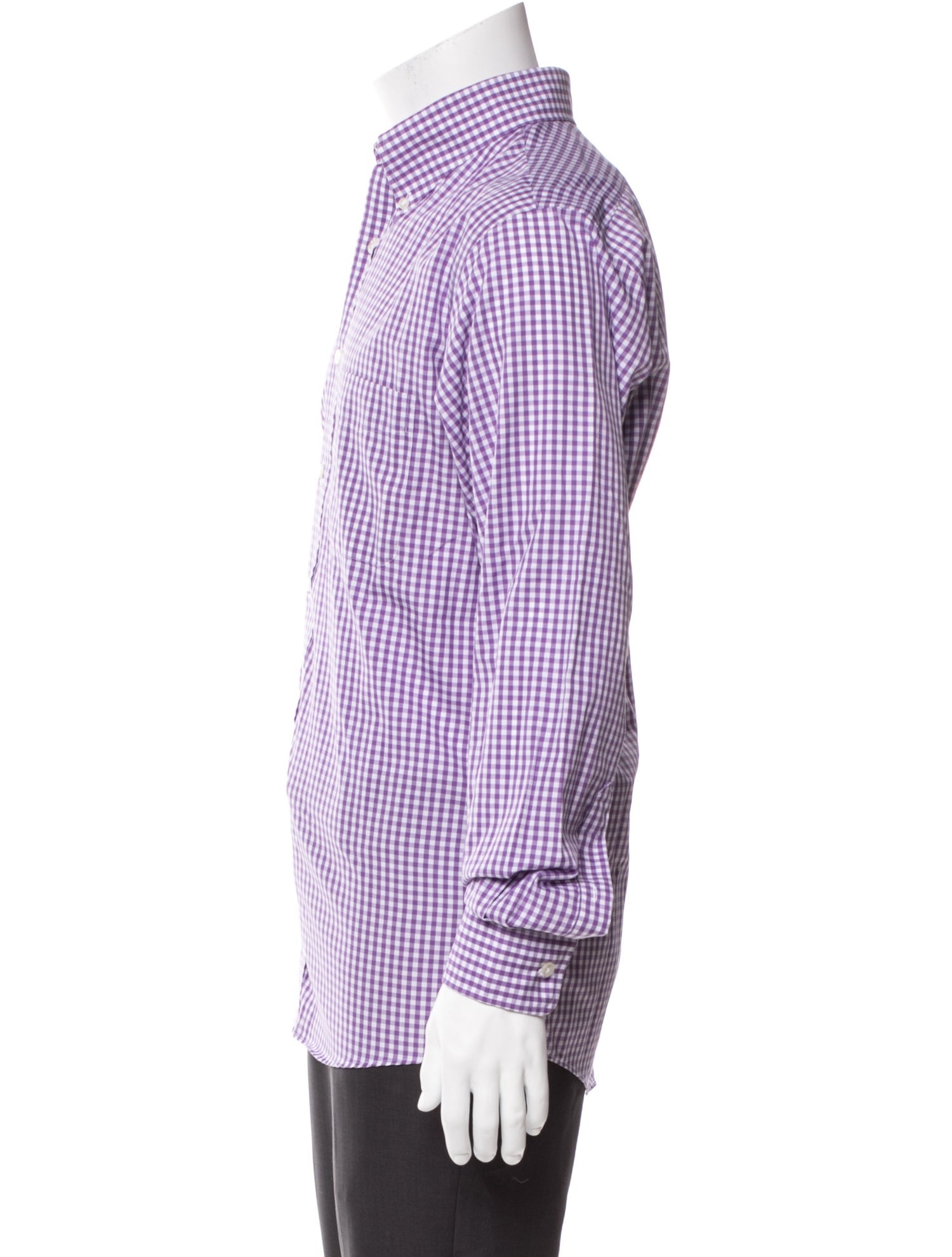 Allen Edmonds Plaid Print Long Sleeve Dress Shirt