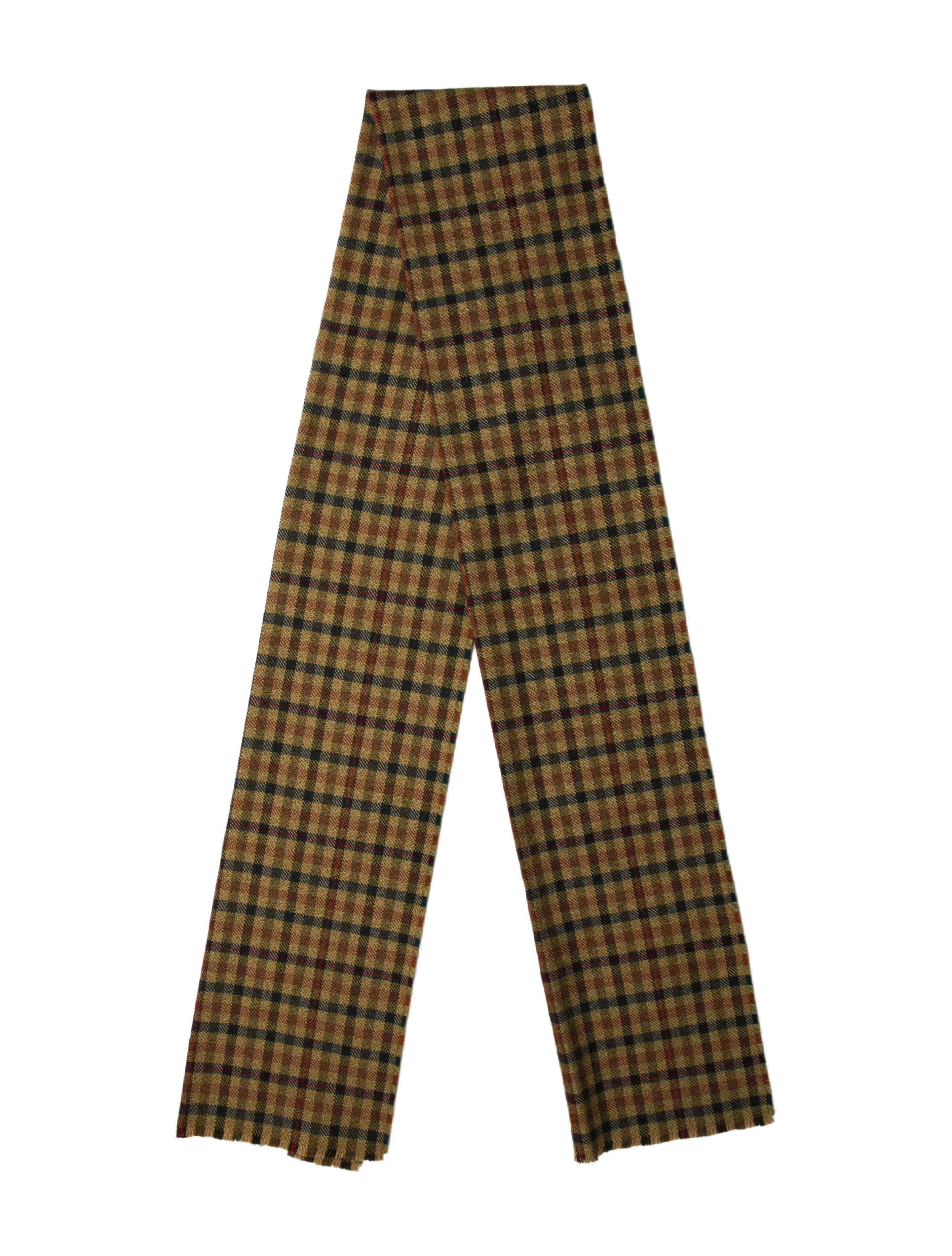 Allen Edmonds Wool Plaid Print Scarf