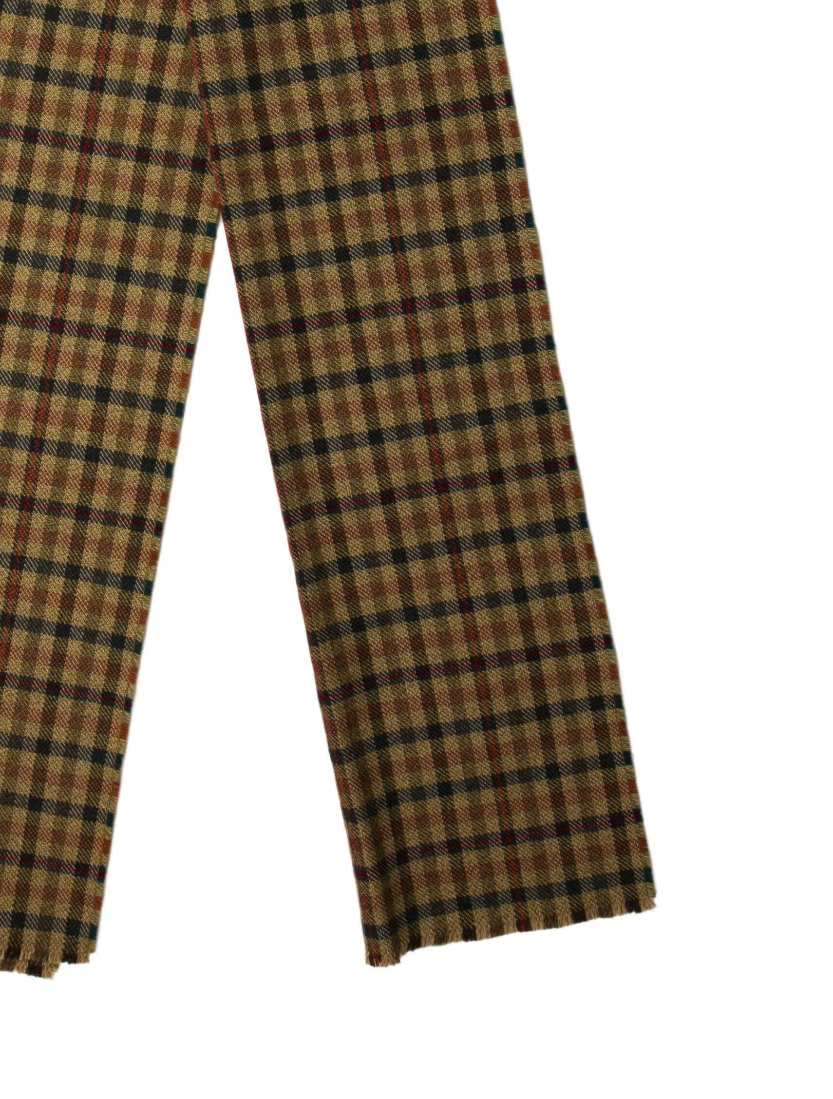 Allen Edmonds Wool Plaid Print Scarf