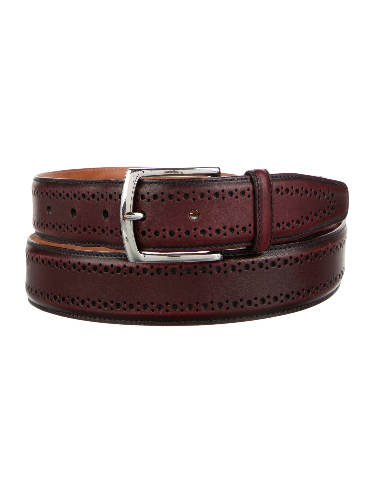 Allen Edmonds Leather Lasercut Accents Waist Belt
