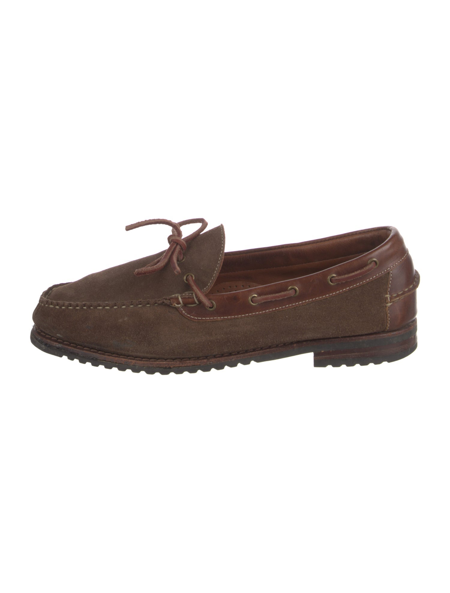 Allen Edmonds Suede Bow Accents Boat Shoes