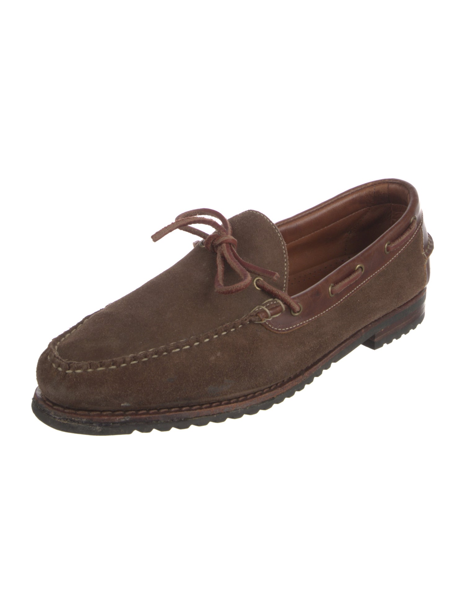 Allen Edmonds Suede Bow Accents Boat Shoes