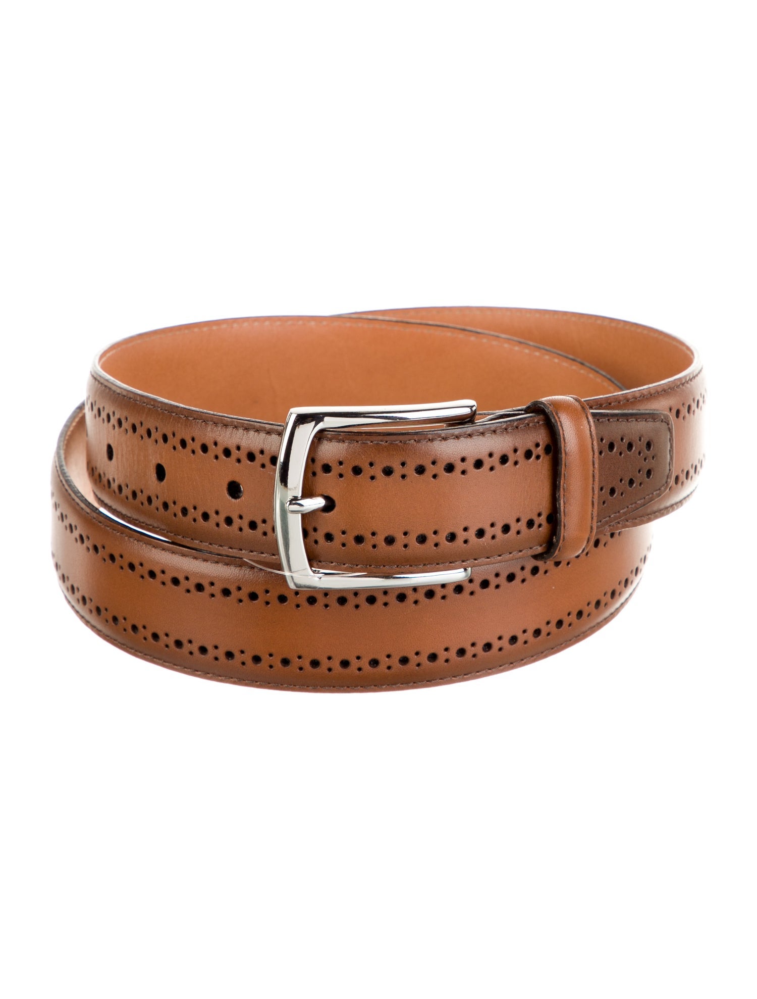 Allen Edmonds Leather Lasercut Accents Waist Belt