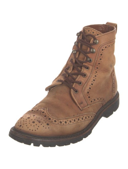 Allen Edmonds Leather Lasercut Accents Lace-Up Boots