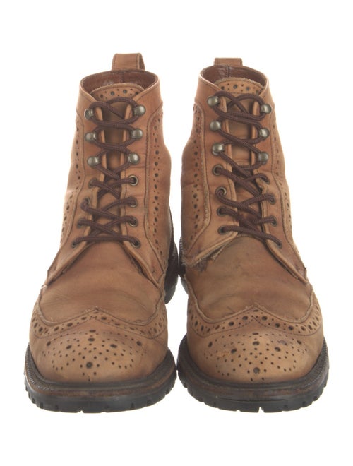 Allen Edmonds Leather Lasercut Accents Lace-Up Boots