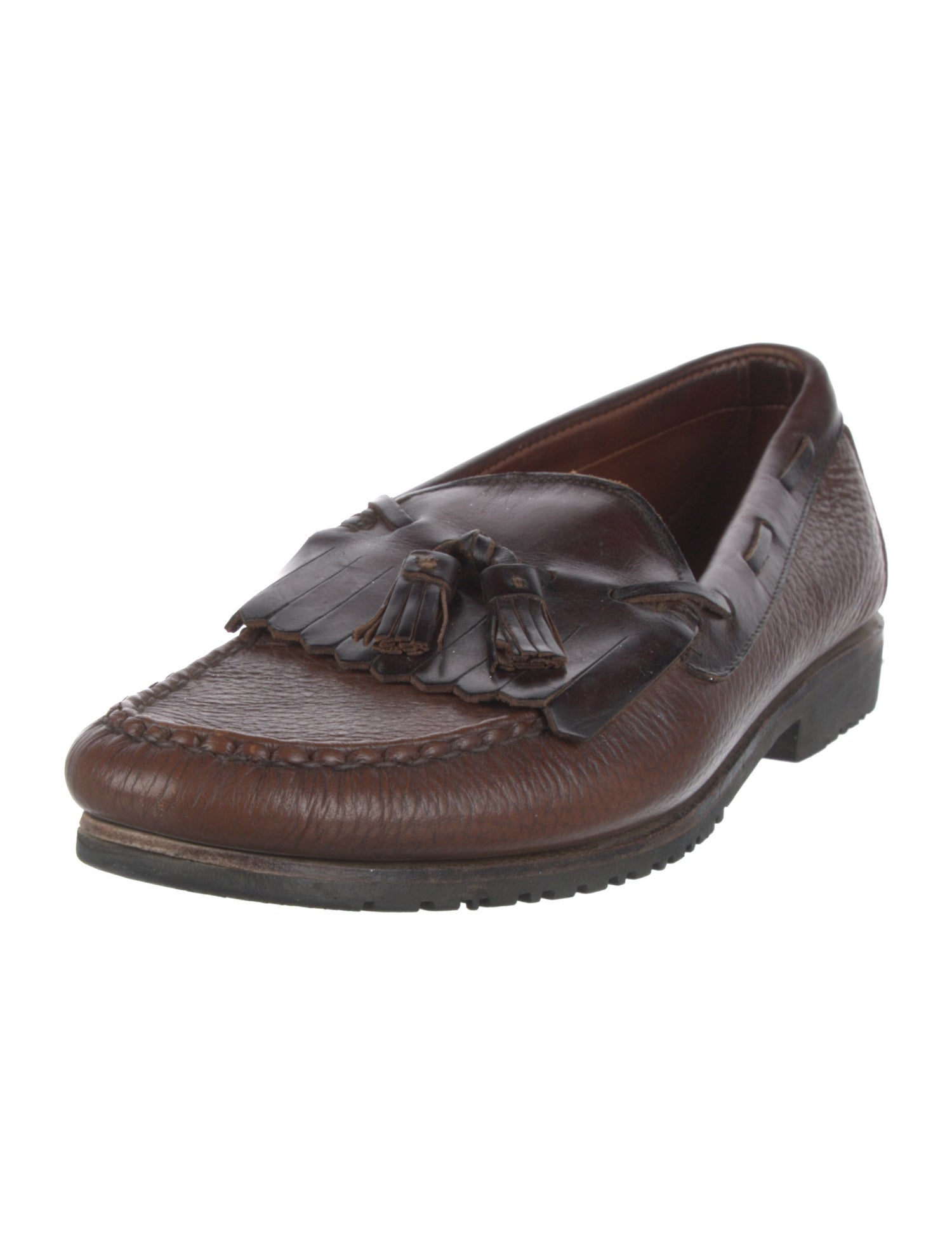 Allen Edmonds Leather Tassel Accents Dress Loafers