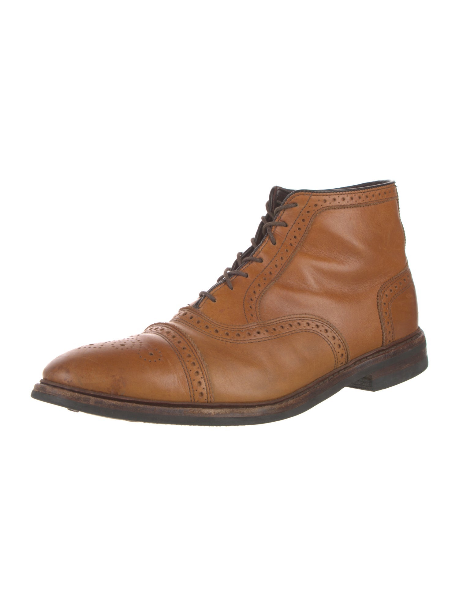 Allen Edmonds Leather Lasercut Accents Lace-Up Boots