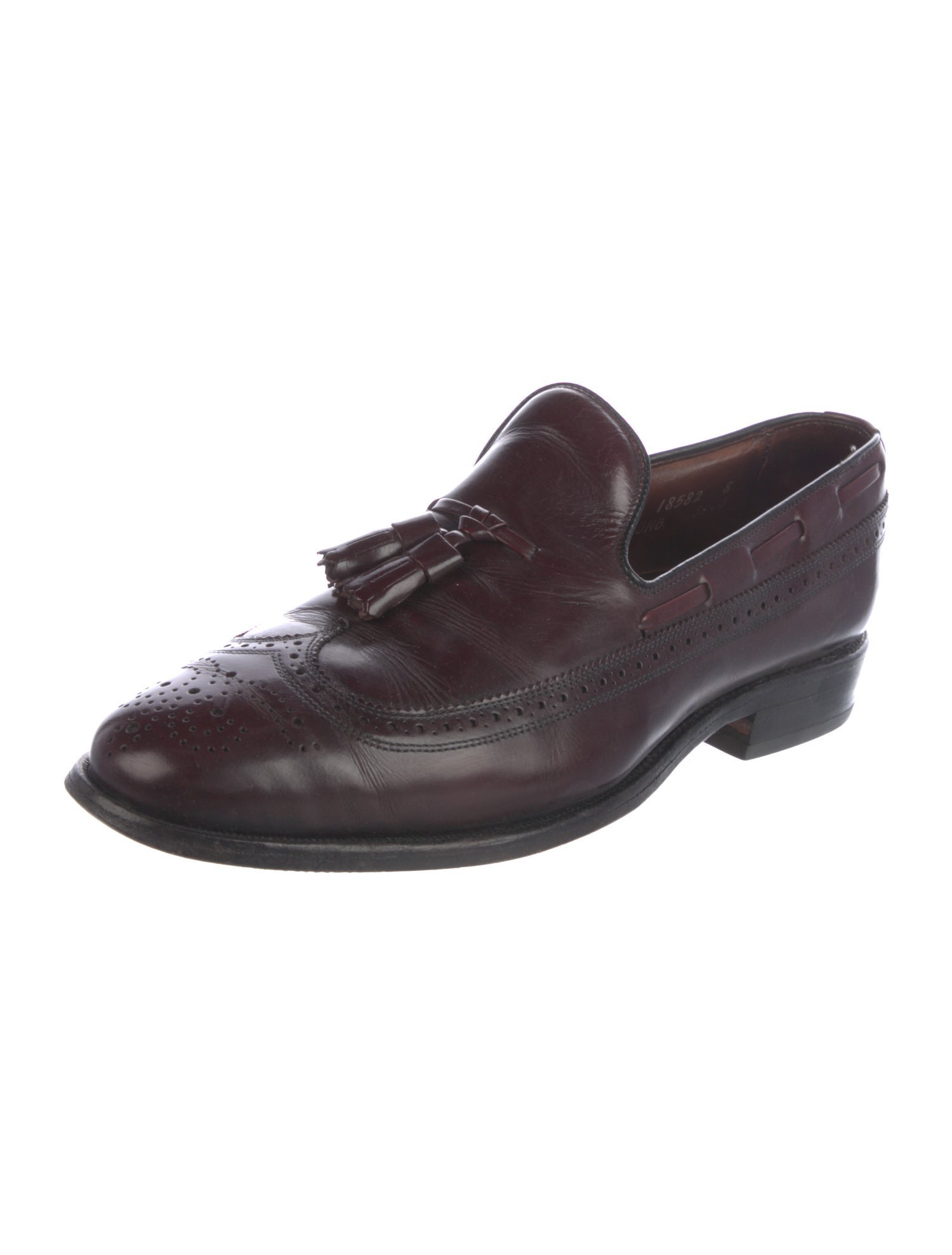 Allen Edmonds Leather Tassel Accents Dress Loafers