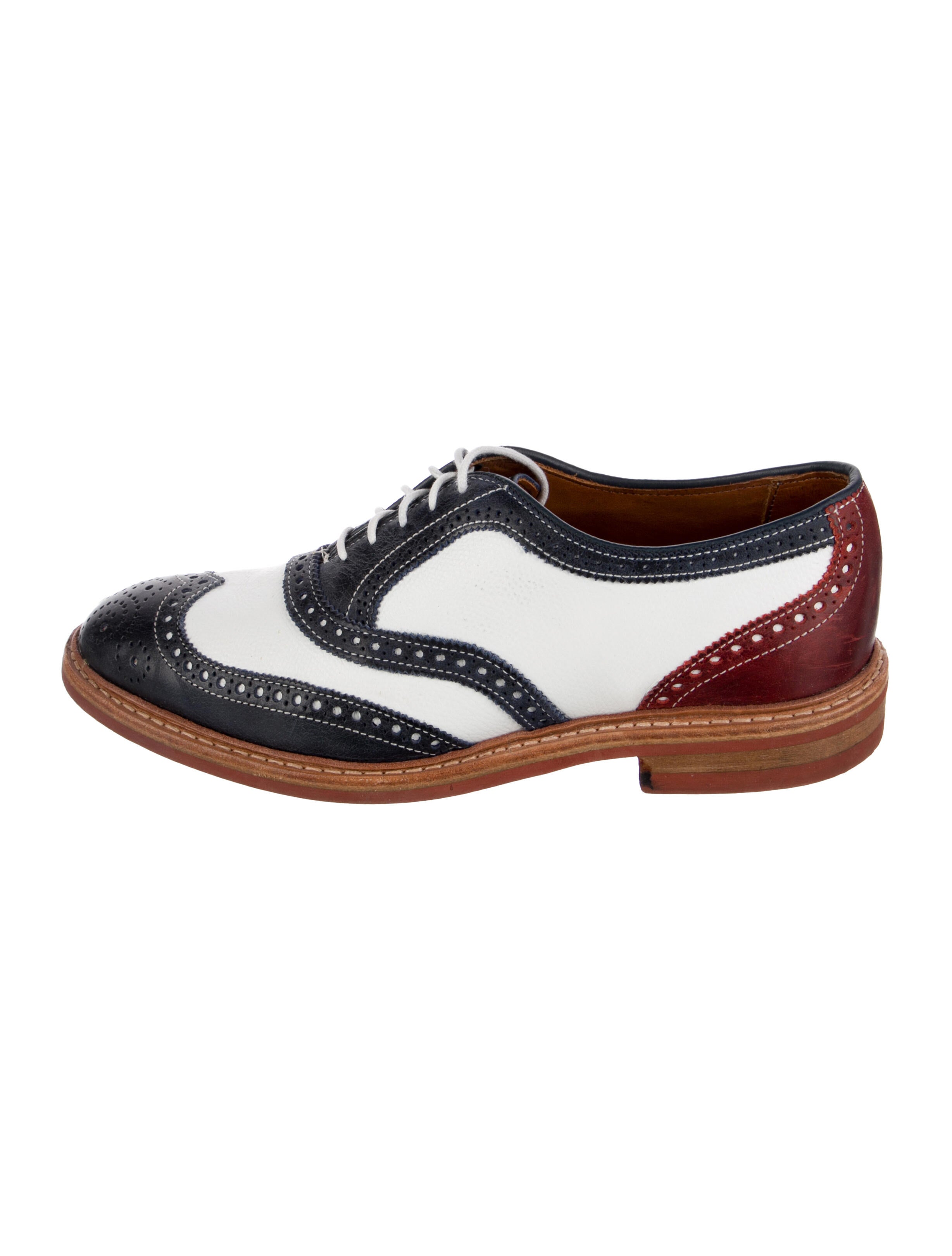 Allen Edmonds Leather Colorblock Pattern Spectators