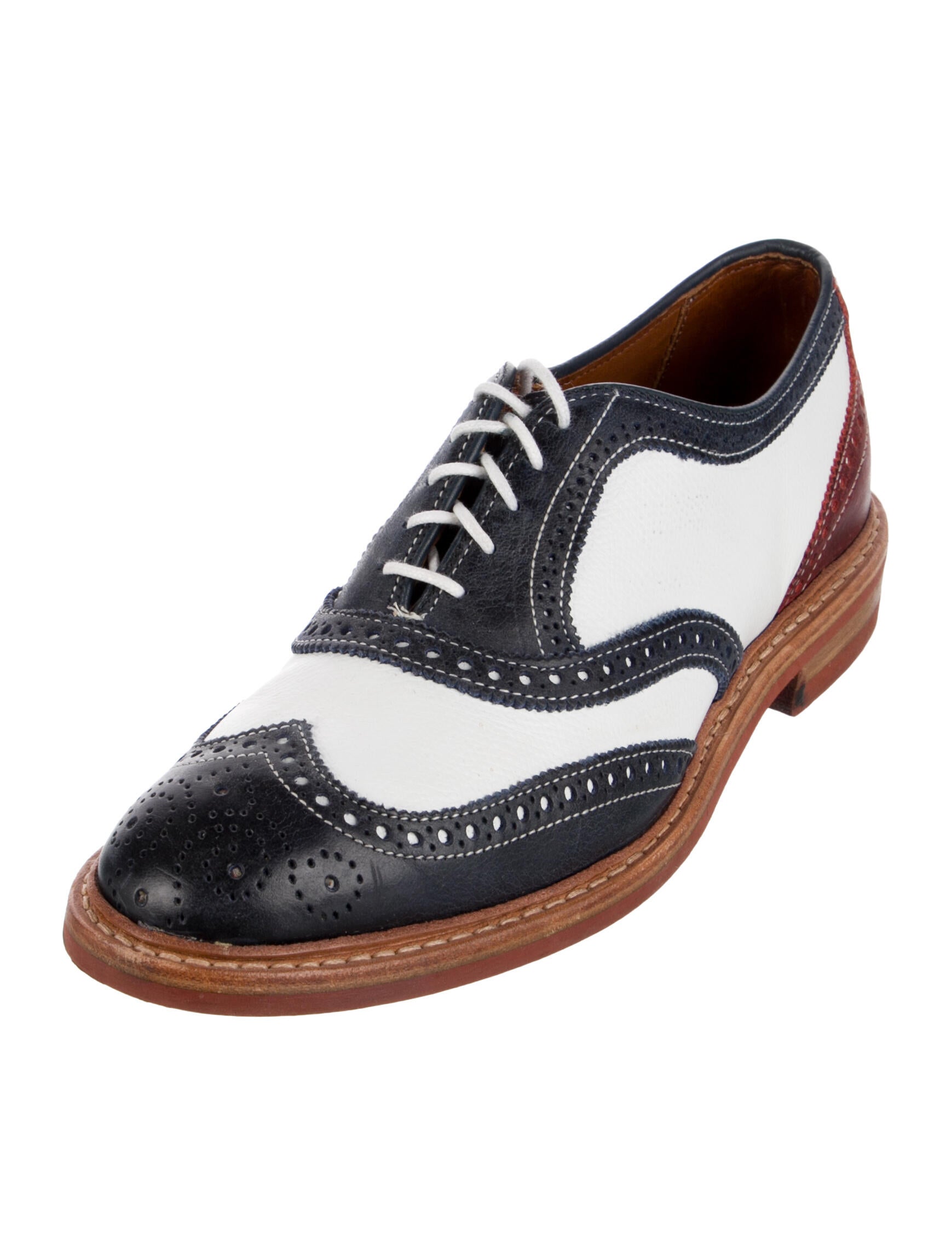 Allen Edmonds Leather Colorblock Pattern Spectators