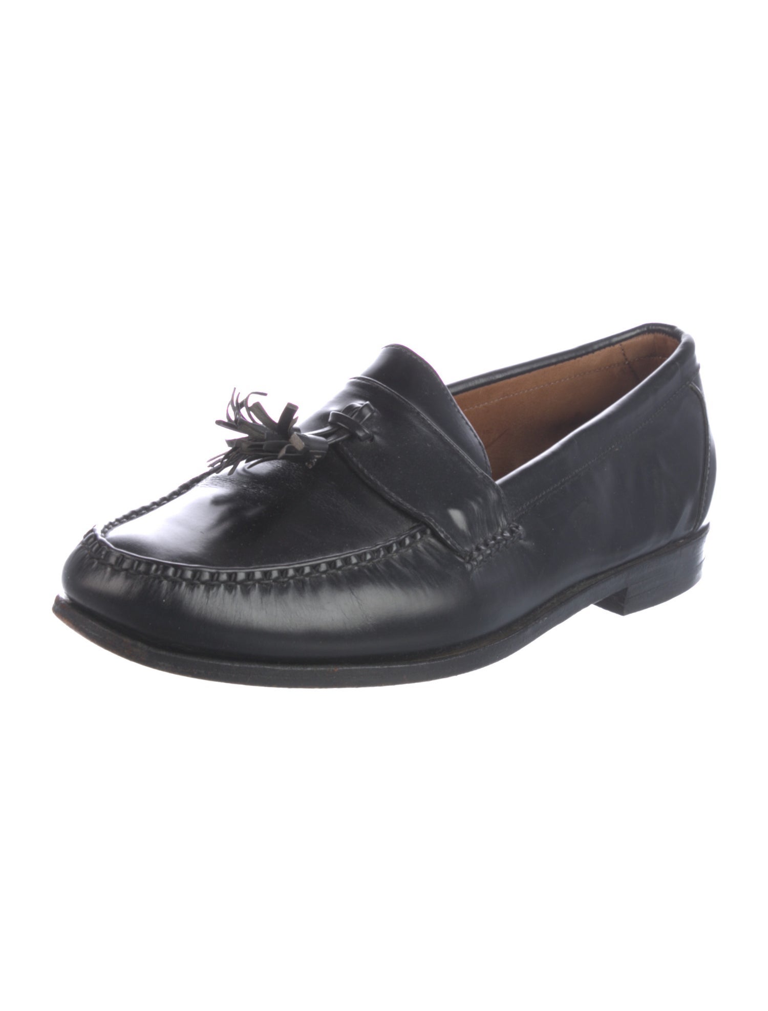 Allen Edmonds Leather Fringe Trim Accent Loafers
