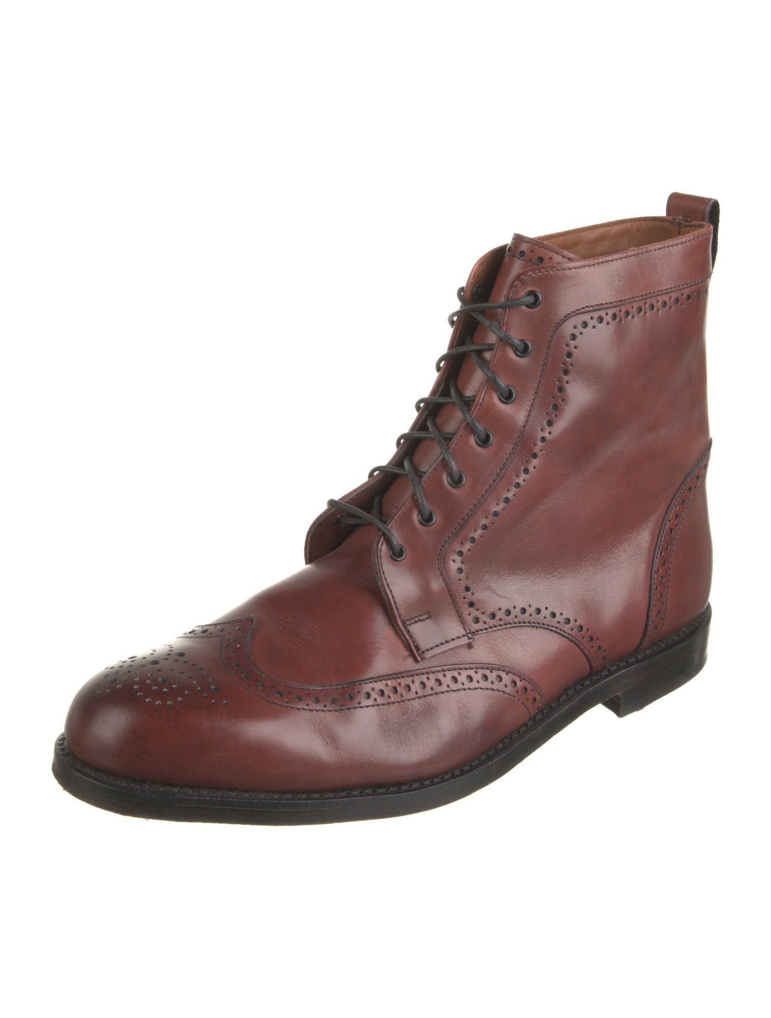 Allen Edmonds Leather Lasercut Accents Lace-Up Boots