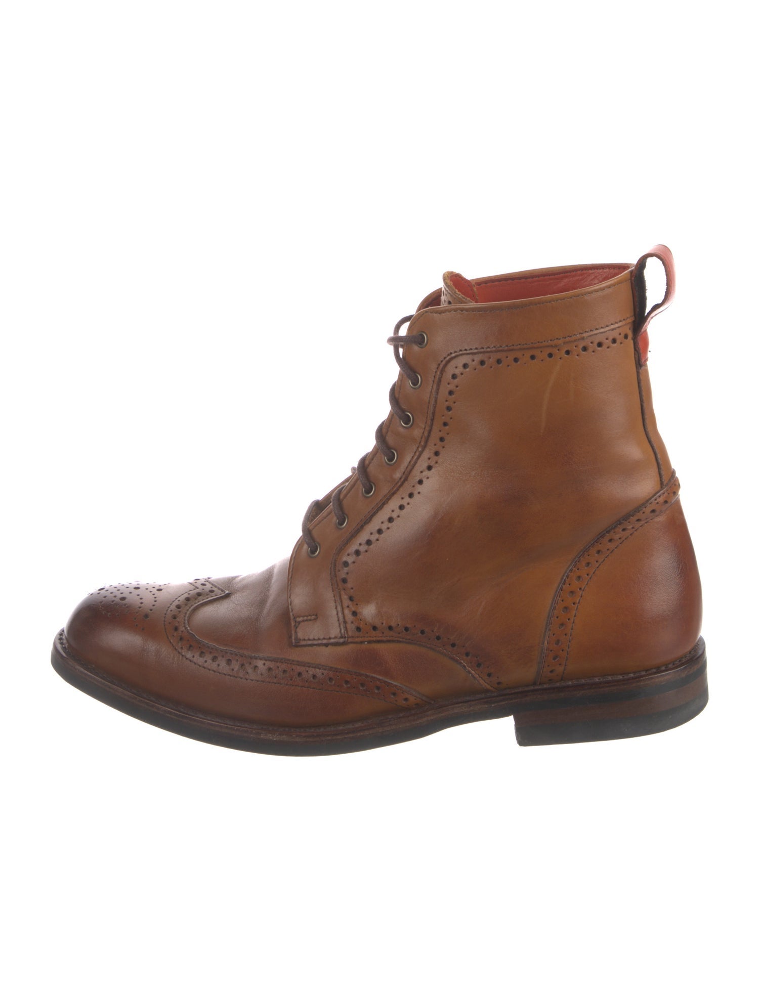 Allen Edmonds Leather Lasercut Accents Lace-Up Boots