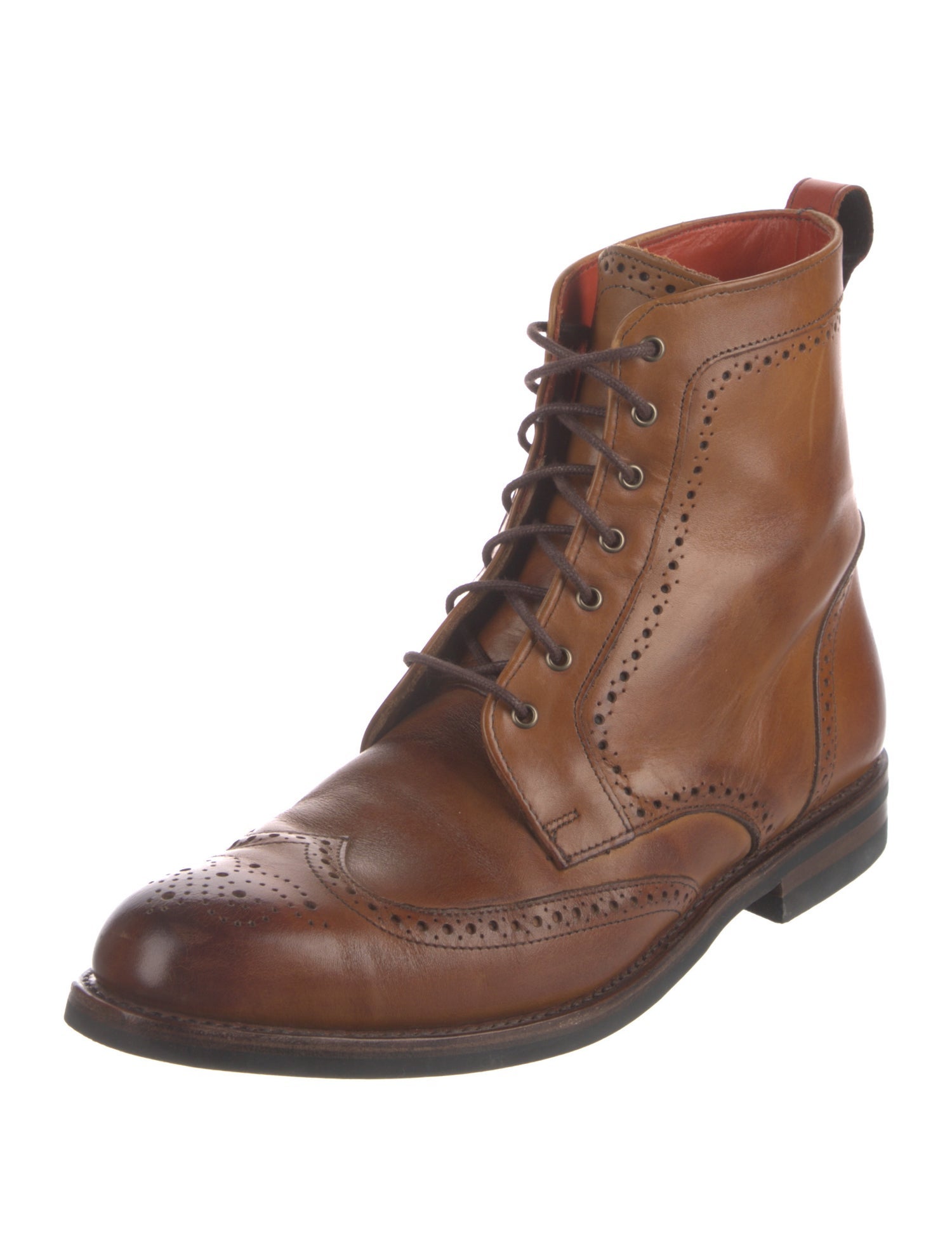 Allen Edmonds Leather Lasercut Accents Lace-Up Boots