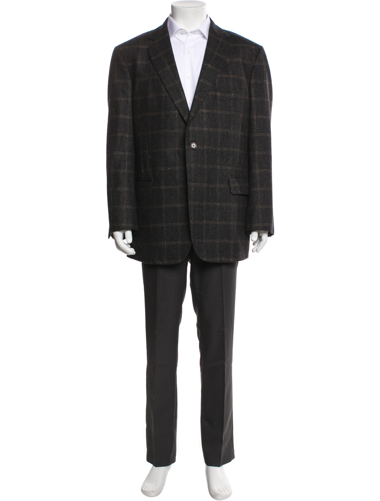 Allen Edmonds Plaid Print Suit Vest