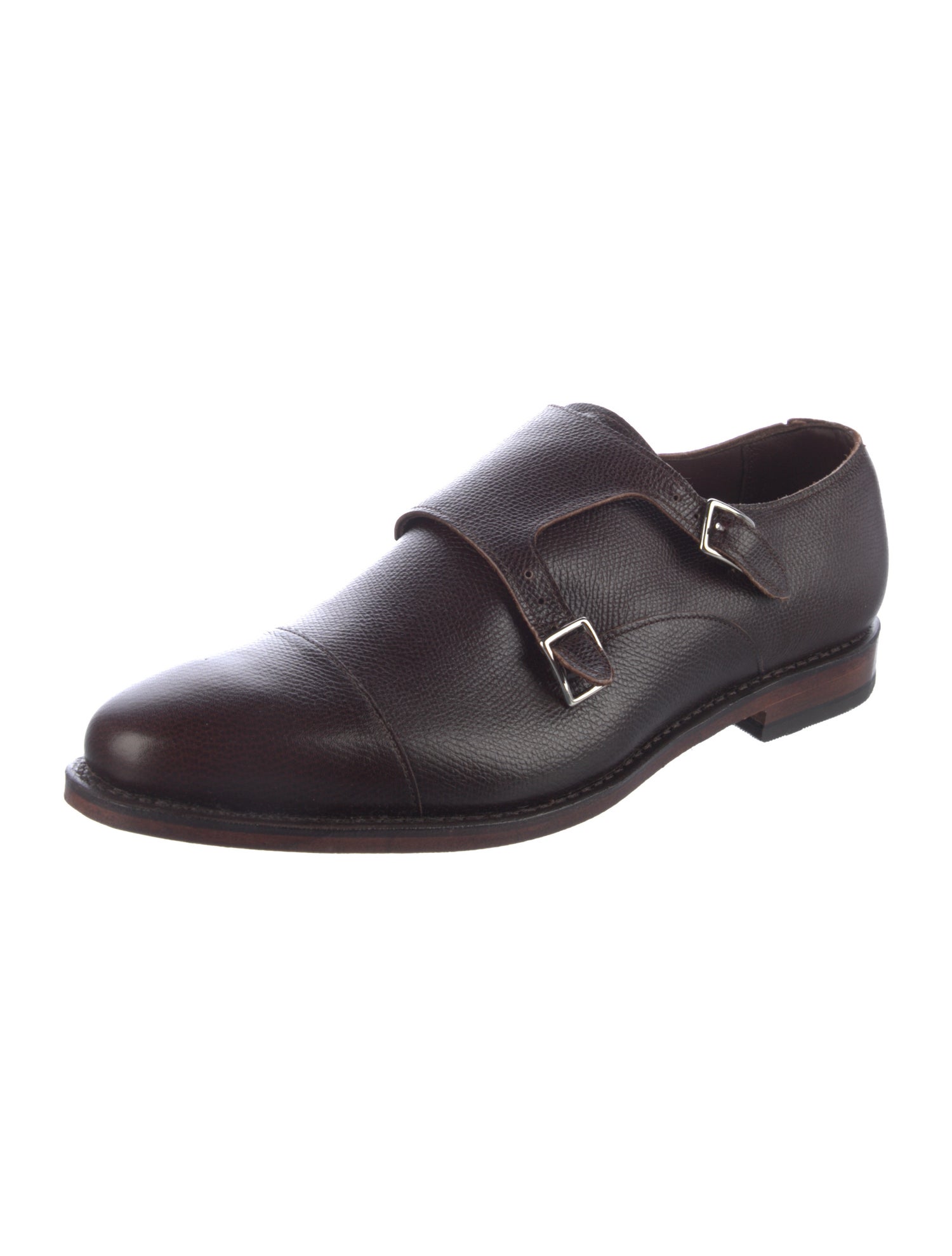 Allen Edmonds Saffiano Leather Monk Straps