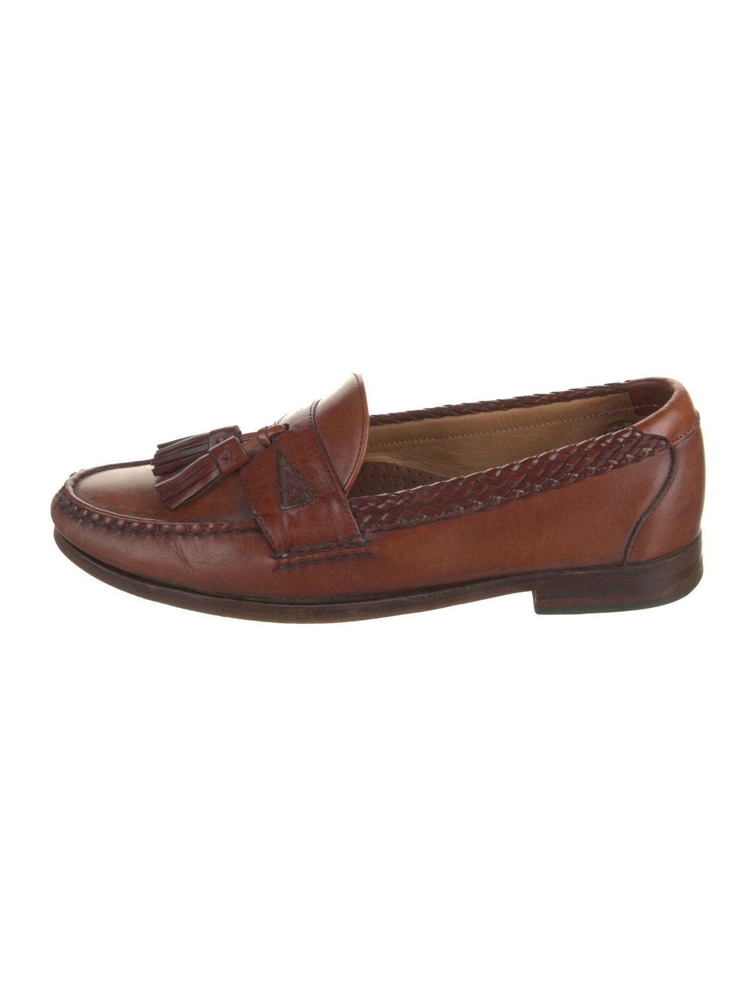 Allen Edmonds Leather Tassel Accents Dress Loafers