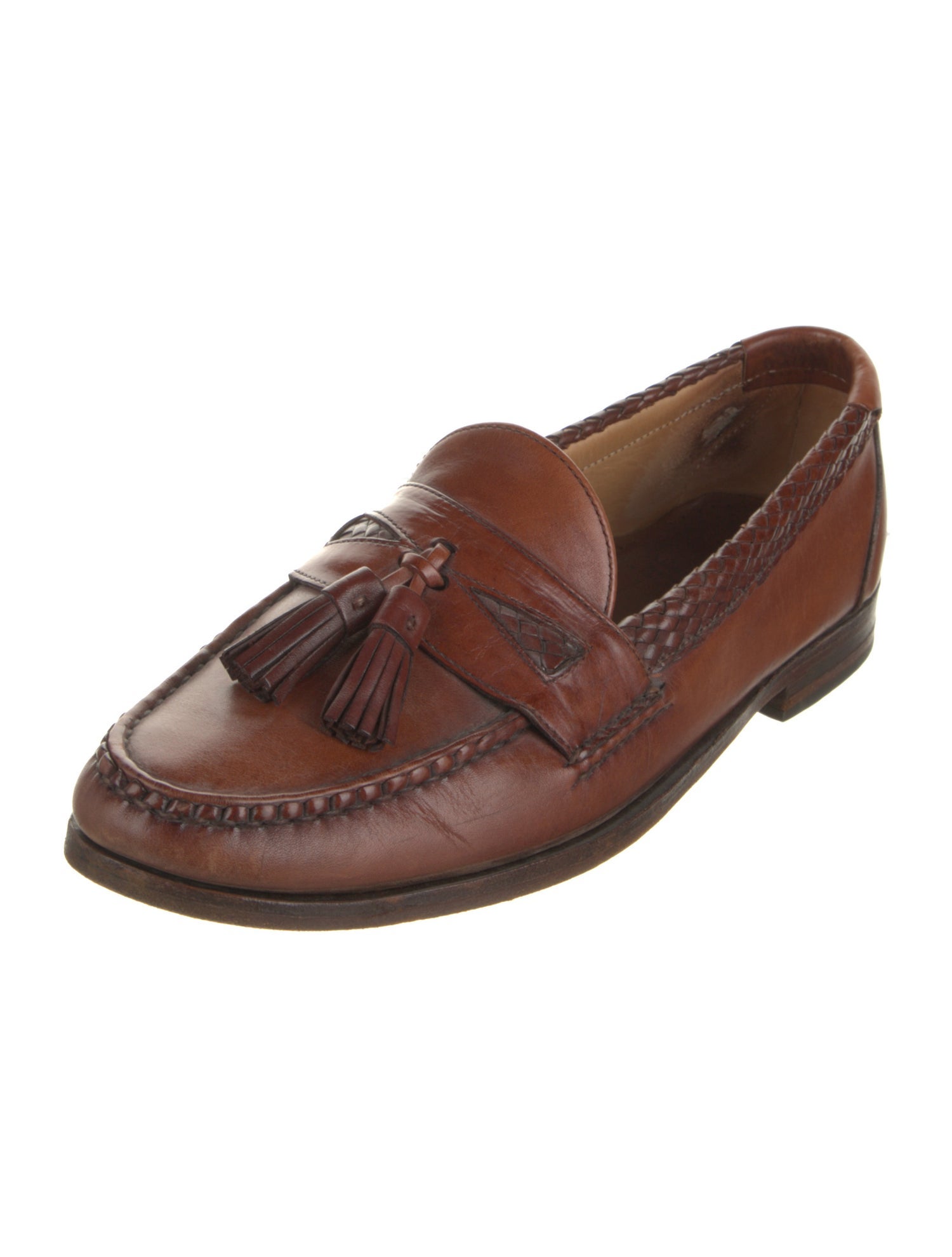 Allen Edmonds Leather Tassel Accents Dress Loafers
