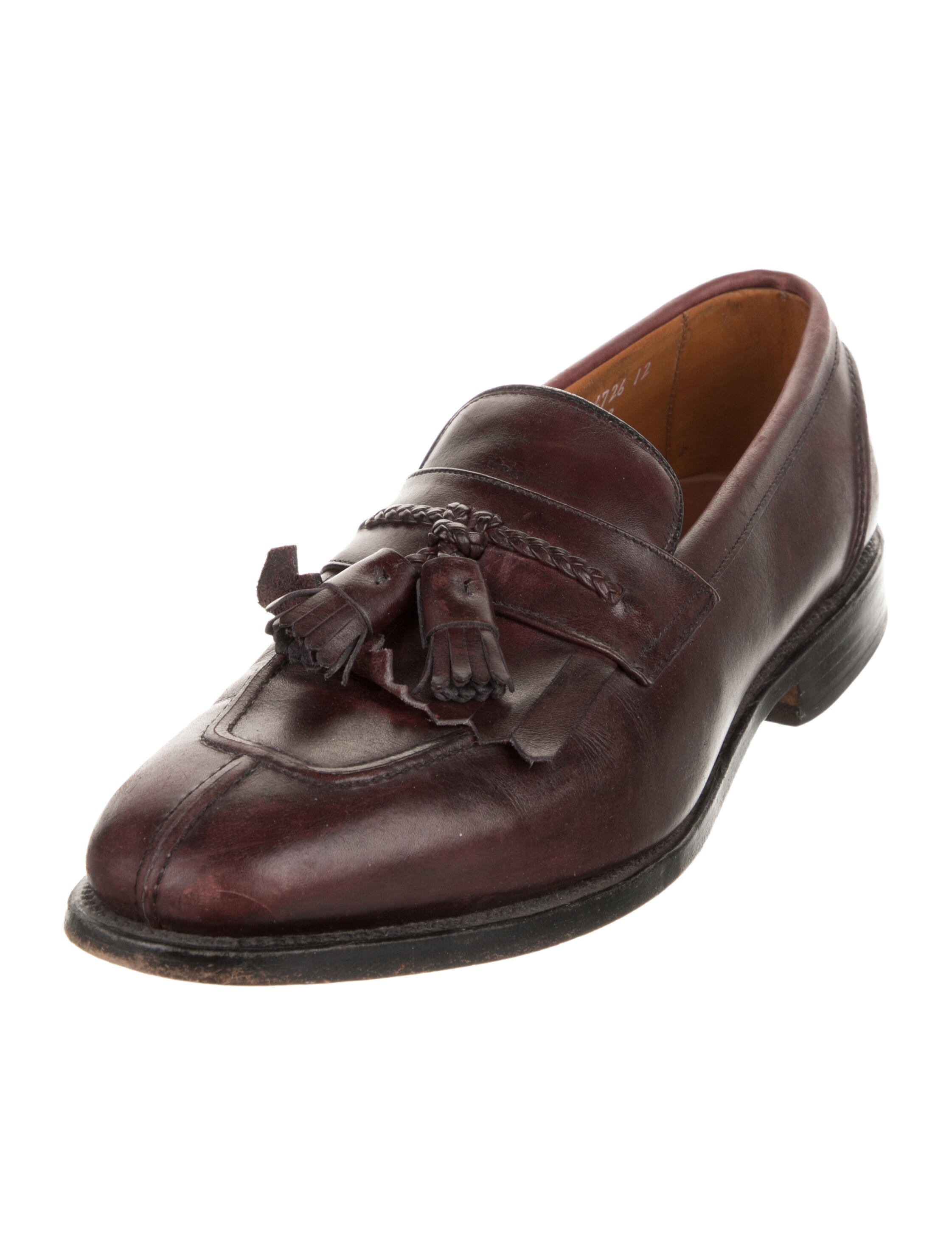 Allen Edmonds Leather Tassel Accents Dress Loafers