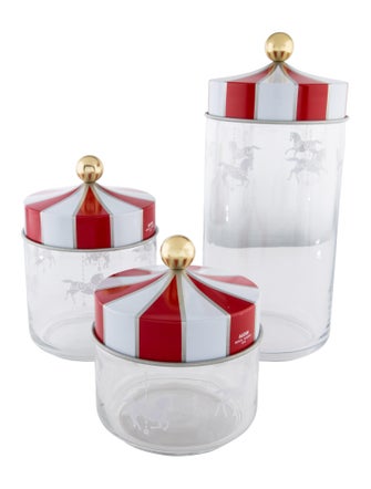 Alessi Set of 3 Circus Canisters