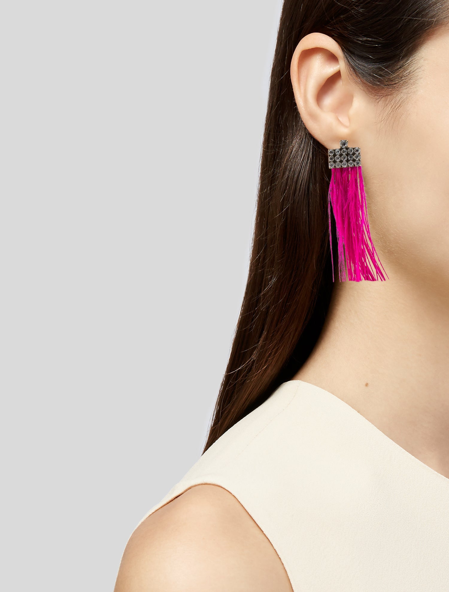 Auden Crystal & Feather Drop Earrings