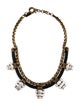 Auden Crystal & Leather Soleil Collar Necklace