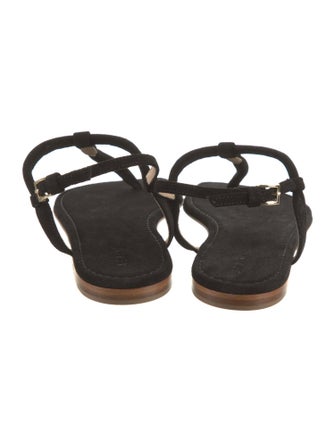 AERIN Suede T-Strap Sandals