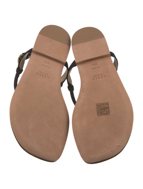 AERIN Suede T-Strap Sandals
