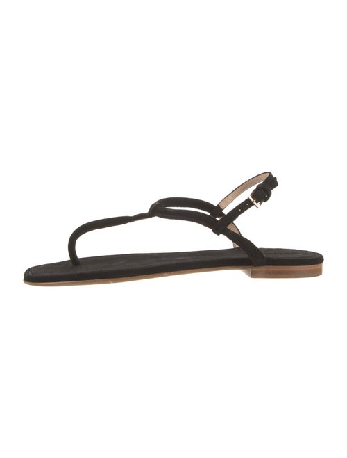 AERIN Suede T-Strap Sandals