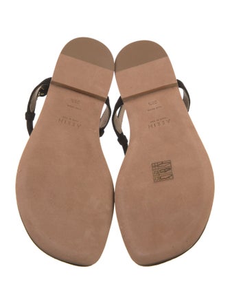 AERIN Suede T-Strap Sandals