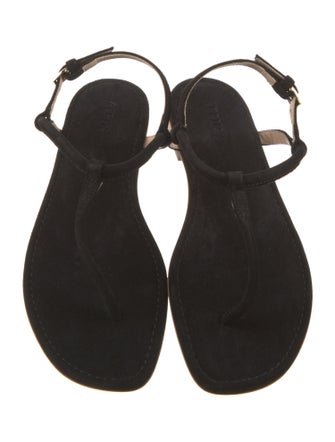 AERIN Suede T-Strap Sandals